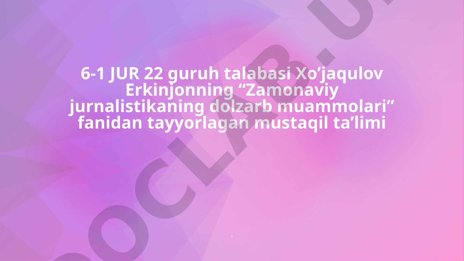 Ziddiyatli vaziyatlar jurnalistikasi