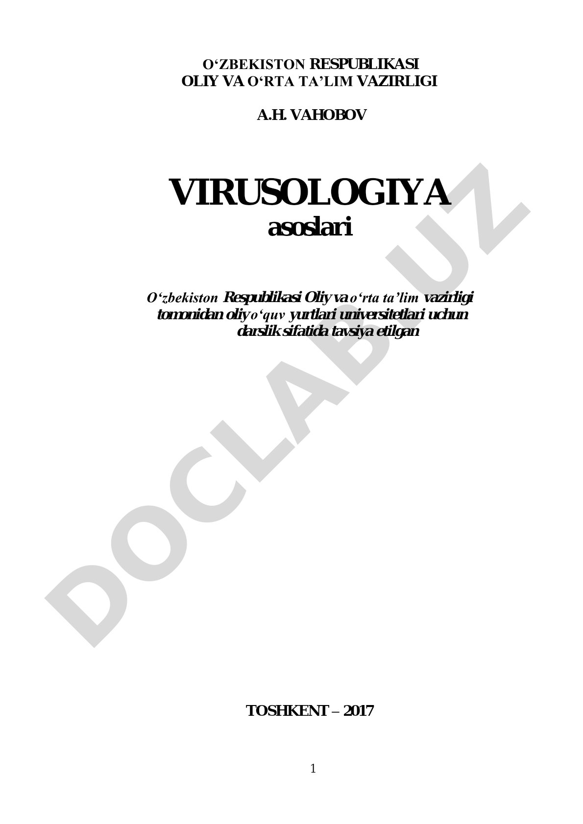 Virusologiya asoslari