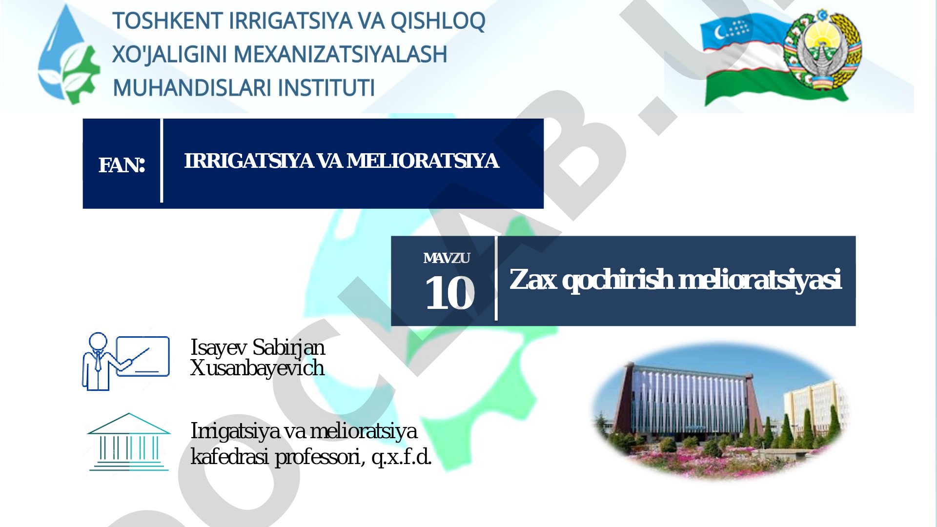 Zax qochirish melioratsiyasi