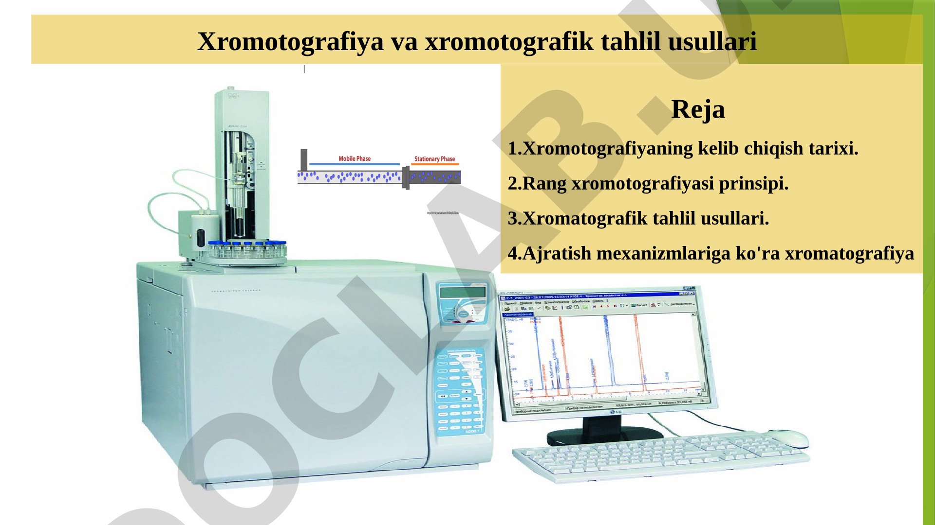 Xromotografiya va xromotografik tahlil usullari