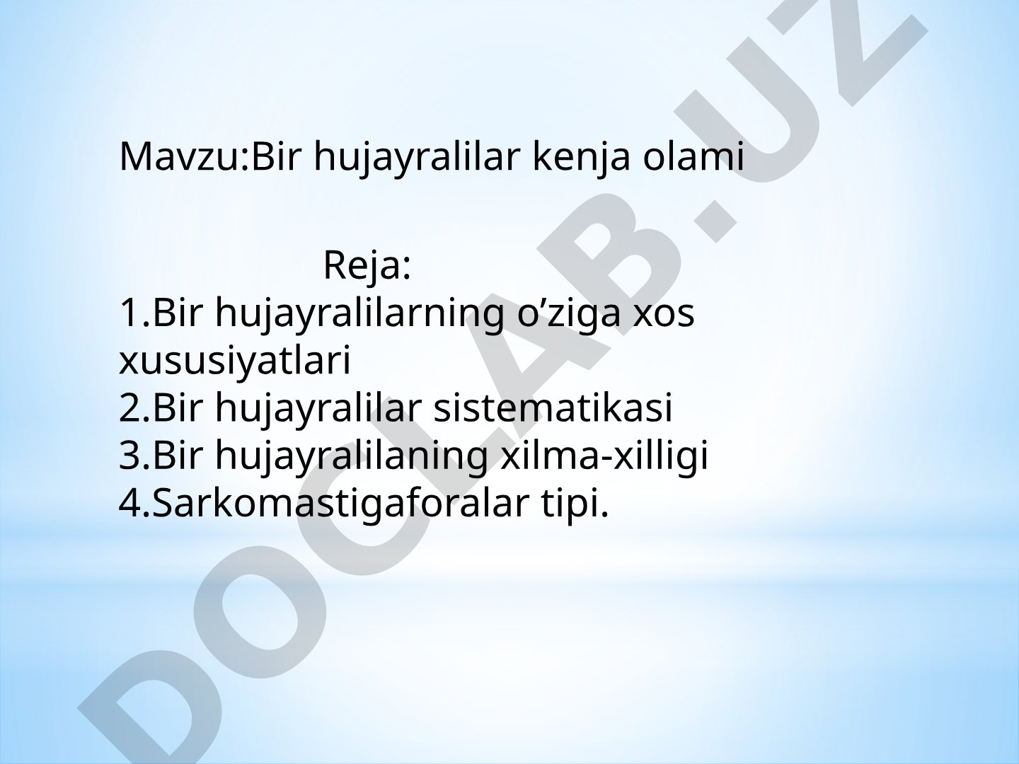 Bir hujayralilar kenja olami