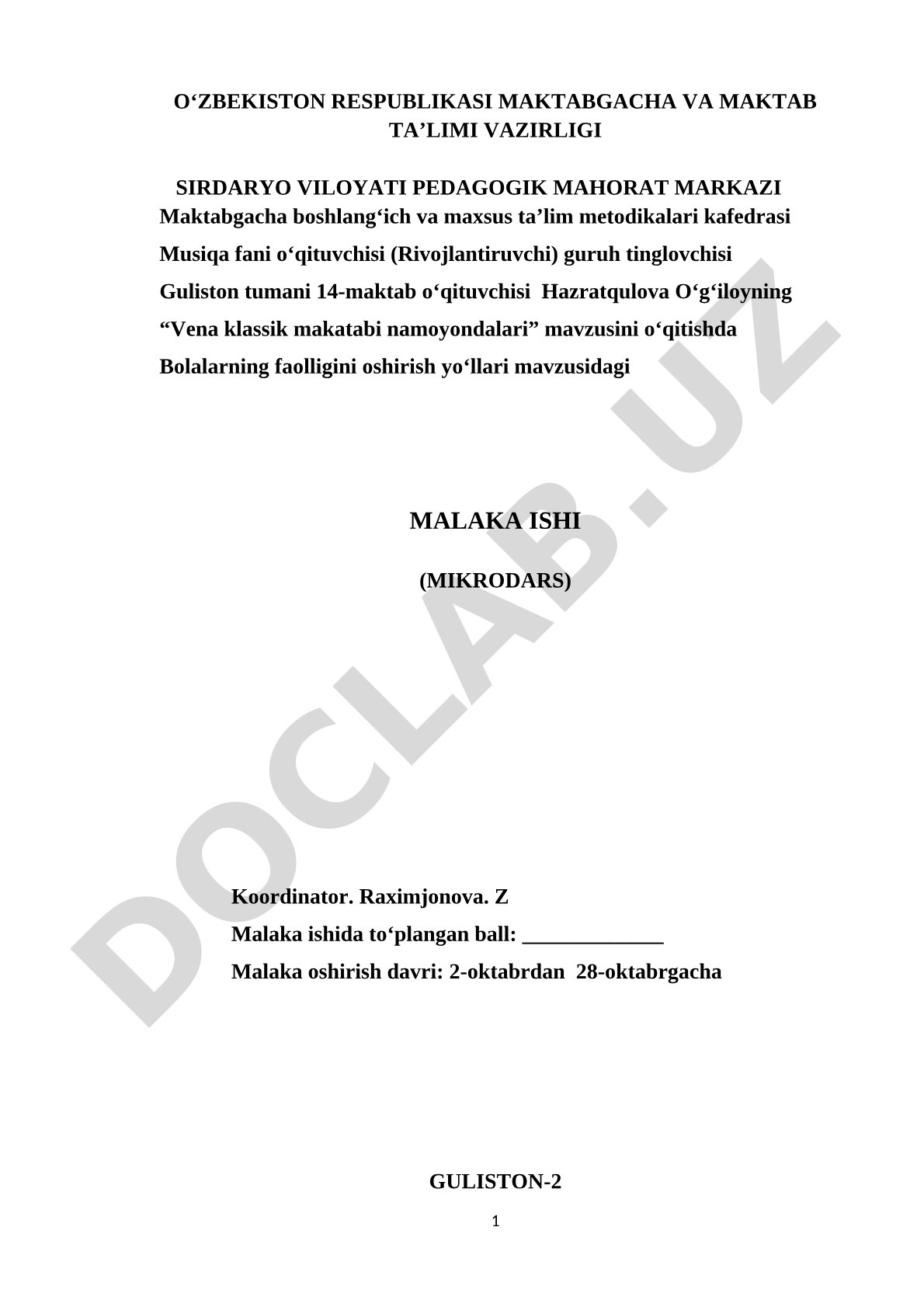 Vena klassik makatabi namoyondalari mavzusini o'qitishda bolalarning faolligini oshirish yo'llari