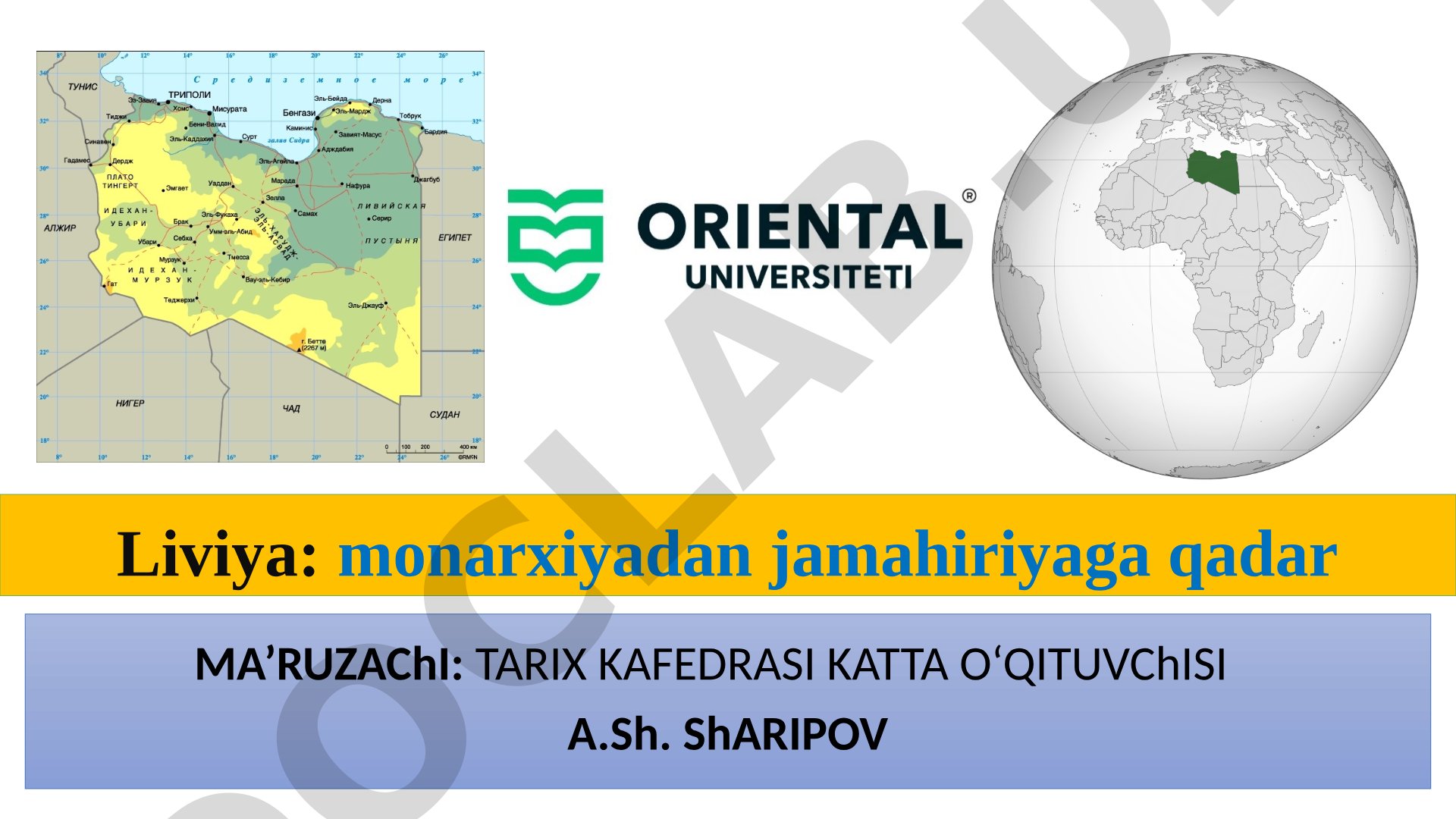 Liviya: monarxiyadan jamahiriyaga qadar