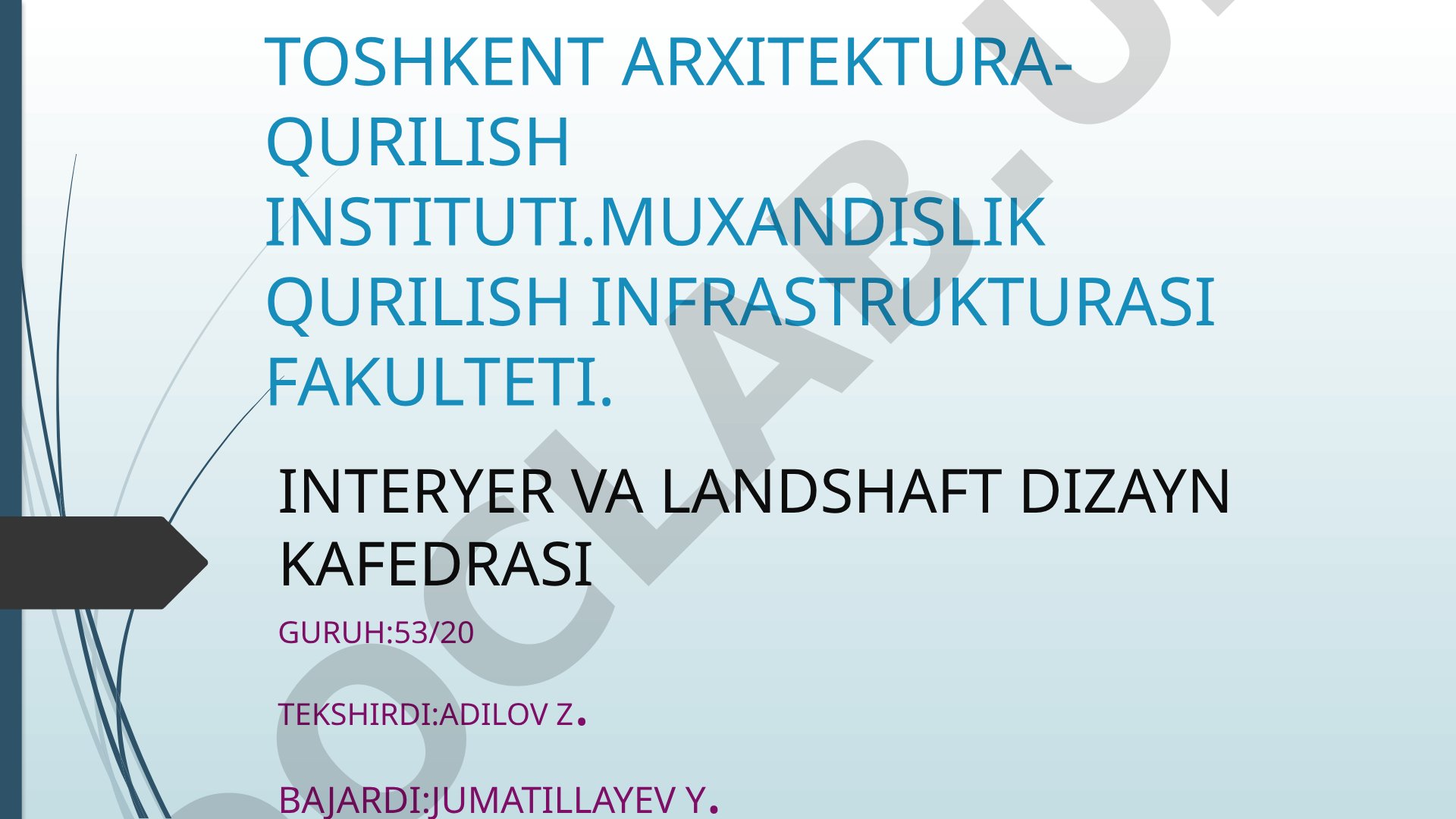 Kasalxona hududini ko‘kalamzorlashtirish tamoyillari, daraxt ekish va me’yorlar haqida