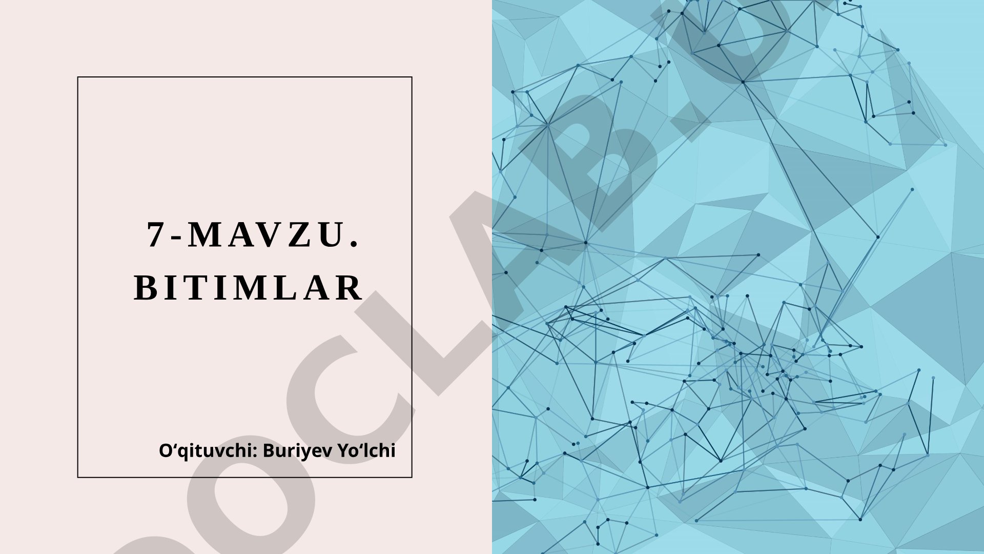 Fuqarolik huquqi moduli, bitimlar tushunchasi, turlari va shartlari haqida taqdimot