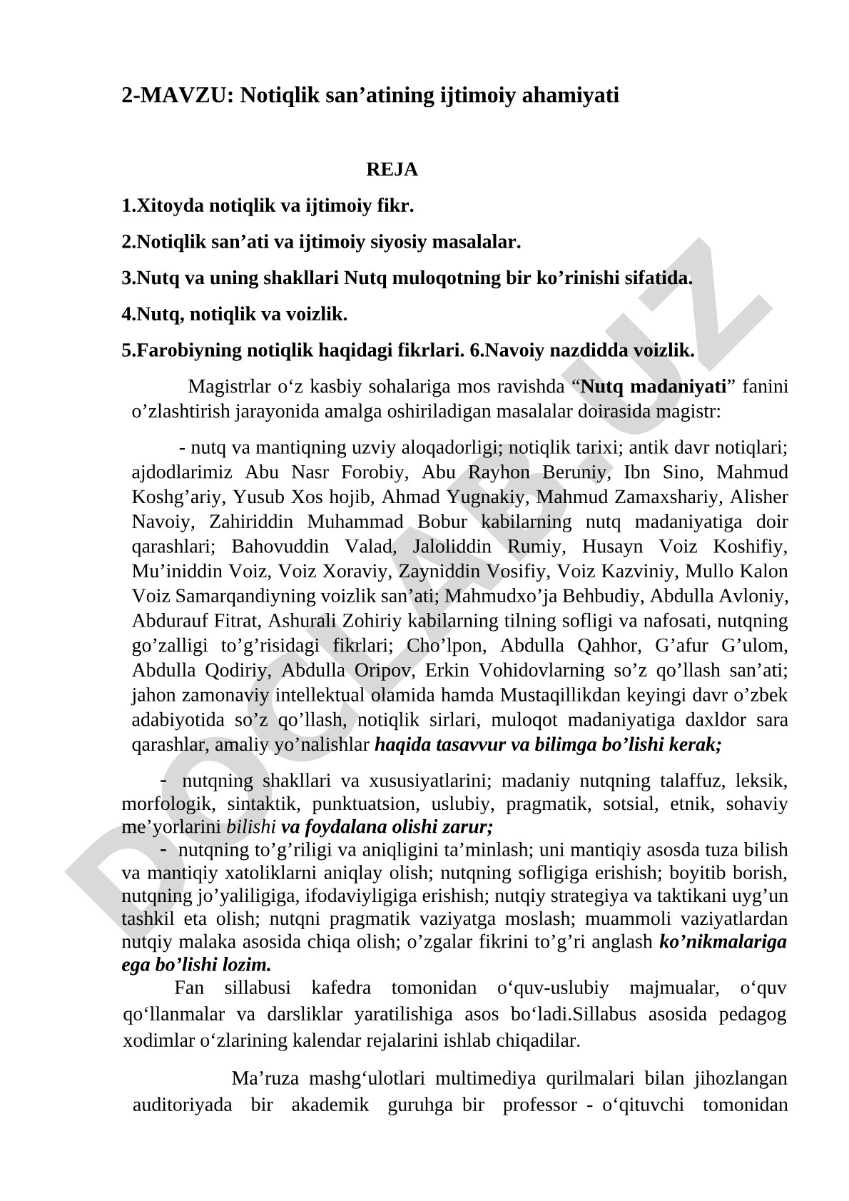 Notiqlik san’atining ijtimoiy ahamiyati