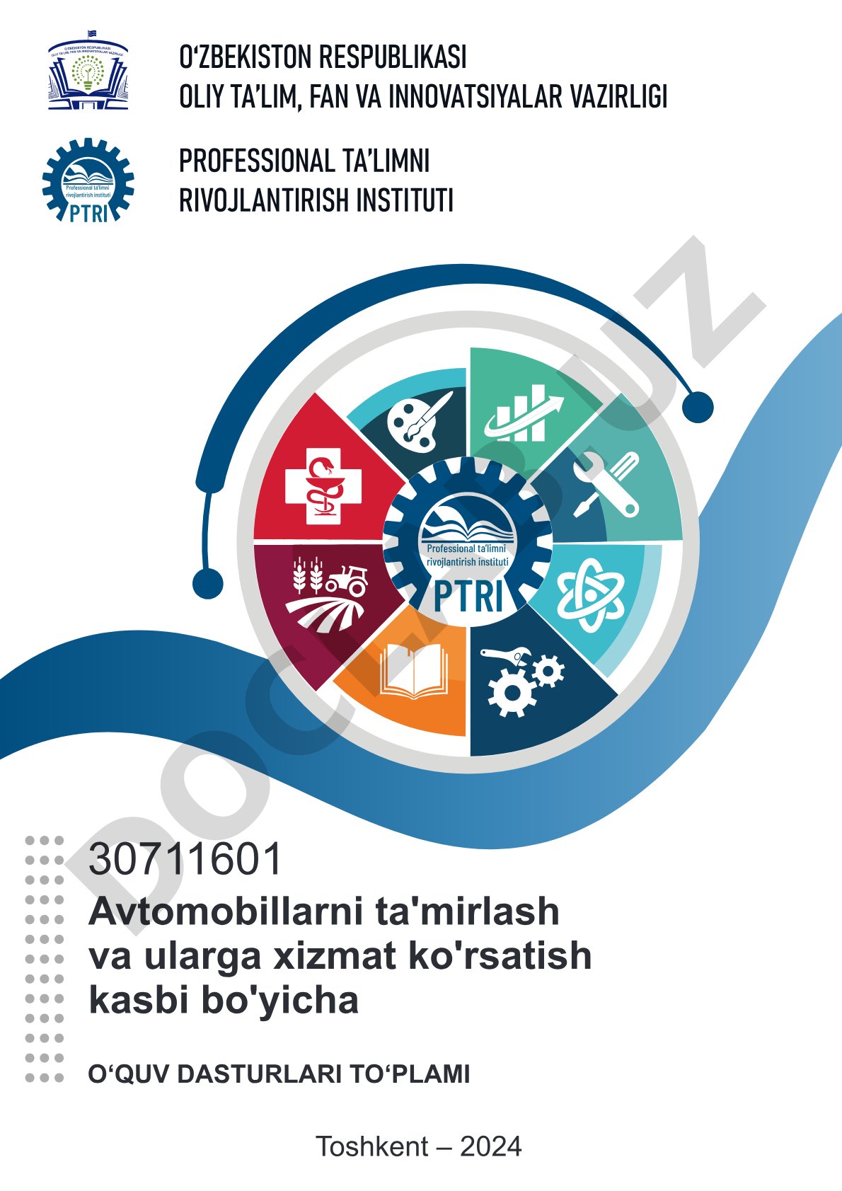 Avtomobillarni ta'mirlash va xizmat ko'rsatish kasbida texnikaviy chizmachilik o'quv dasturi