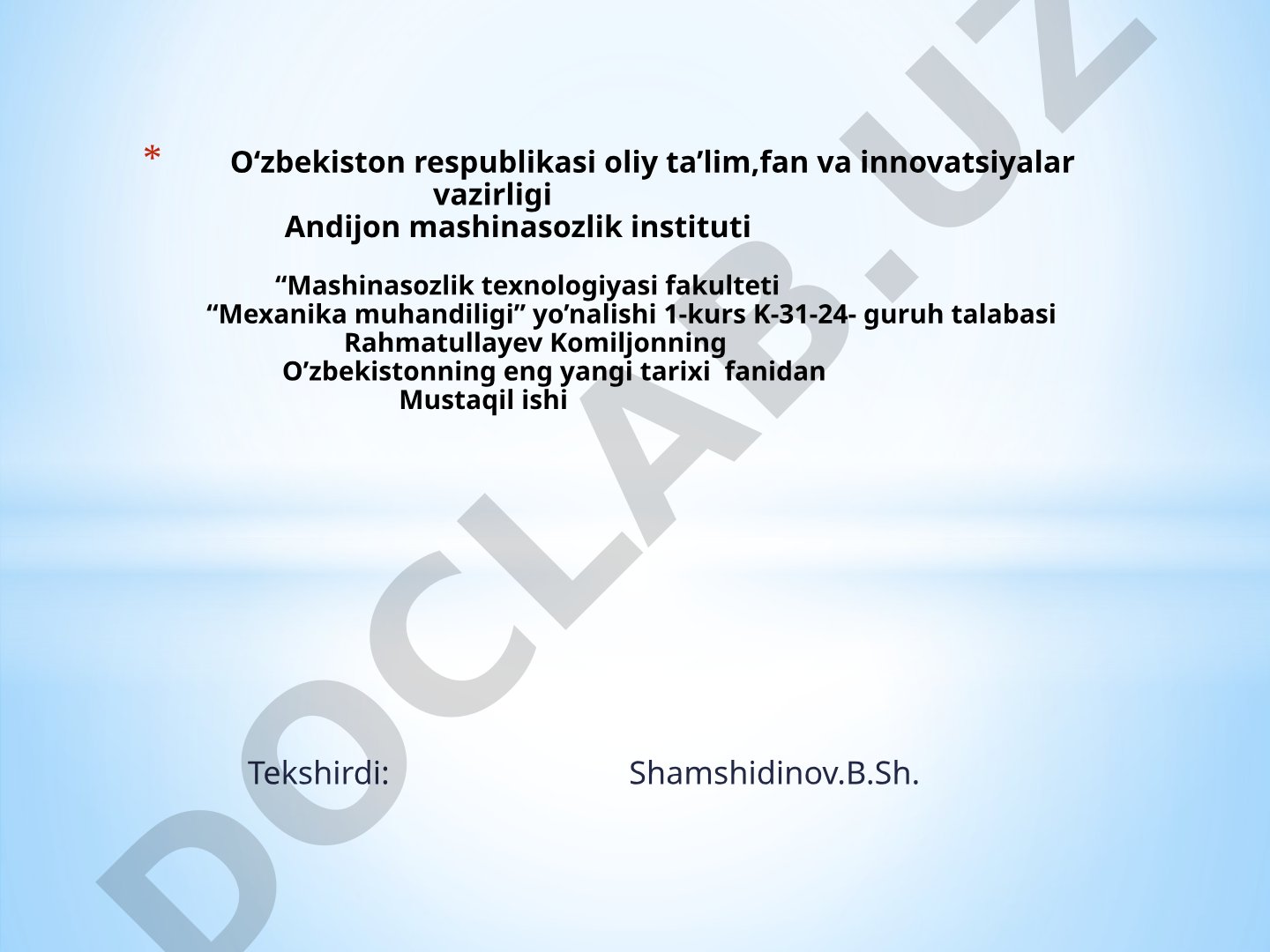 O'zbekiston Respublikasi va BMT