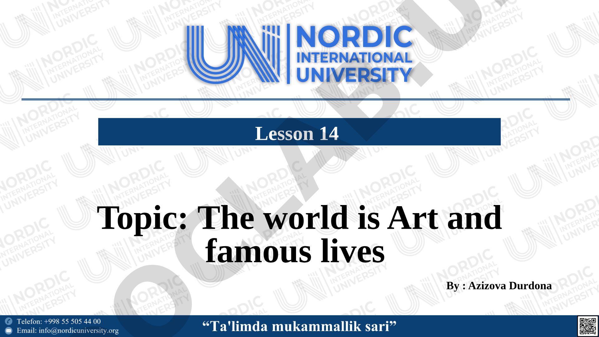 The world is Art and famous lives