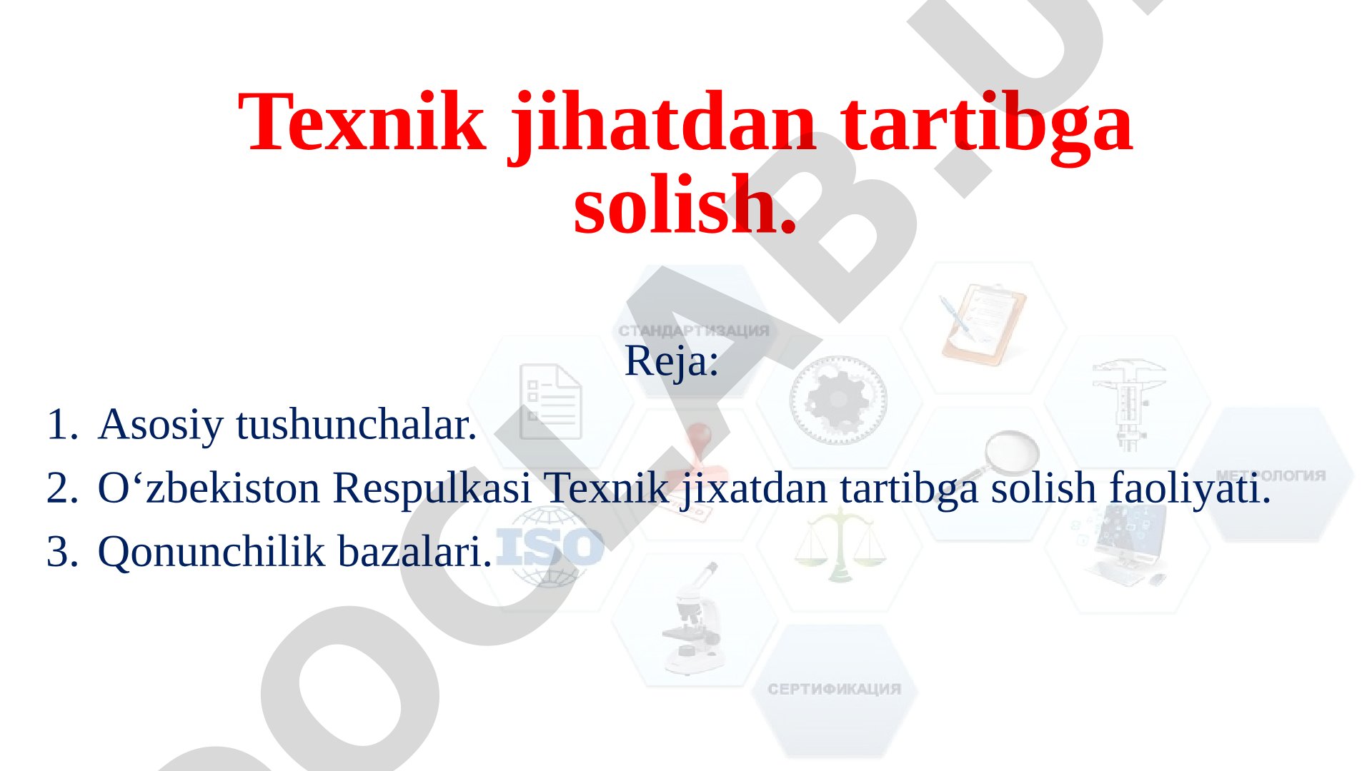 Texnik jihatdan tartibga solish