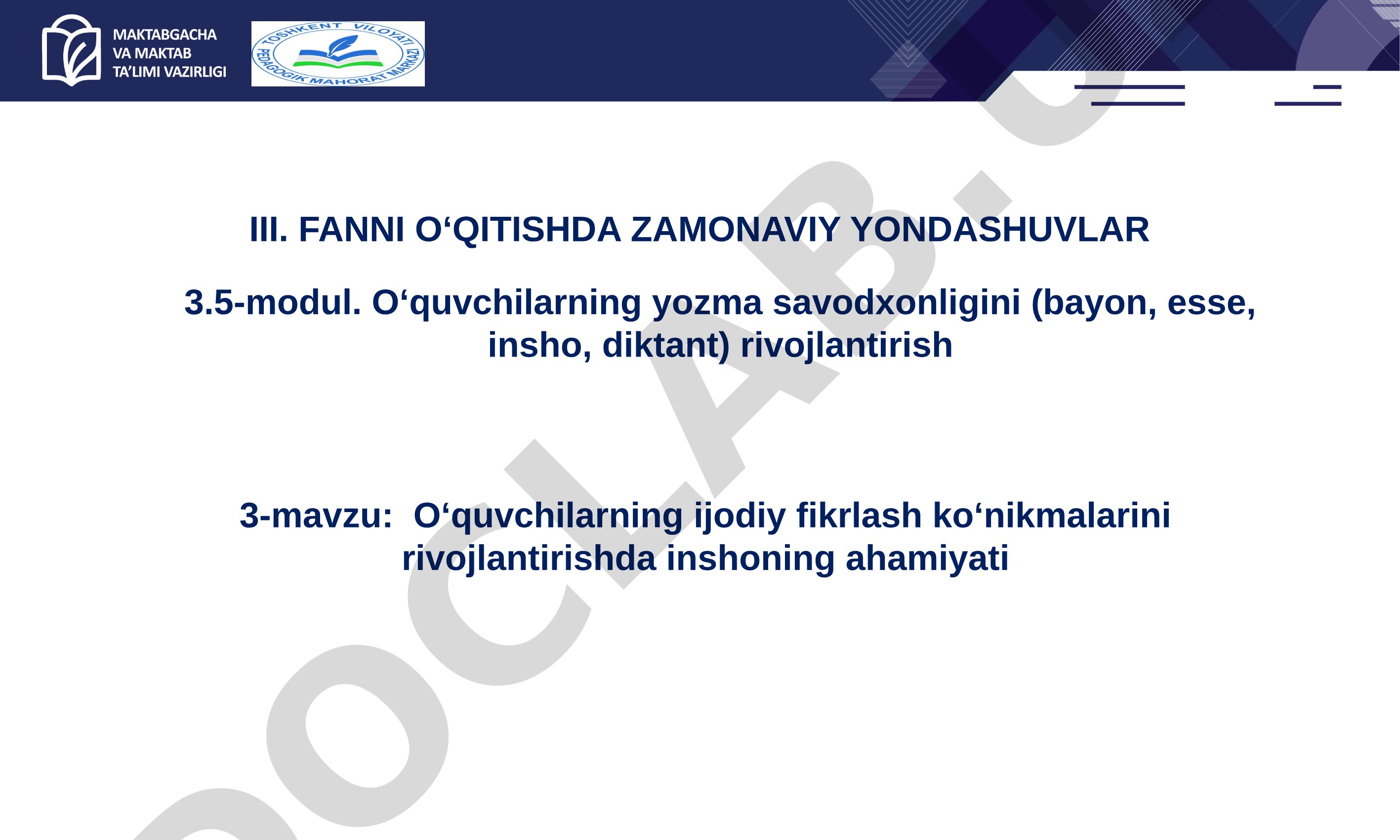 O‘quvchilarning ijodiy fikrlash ko‘nikmalarini rivojlantirishda inshoning ahamiyati