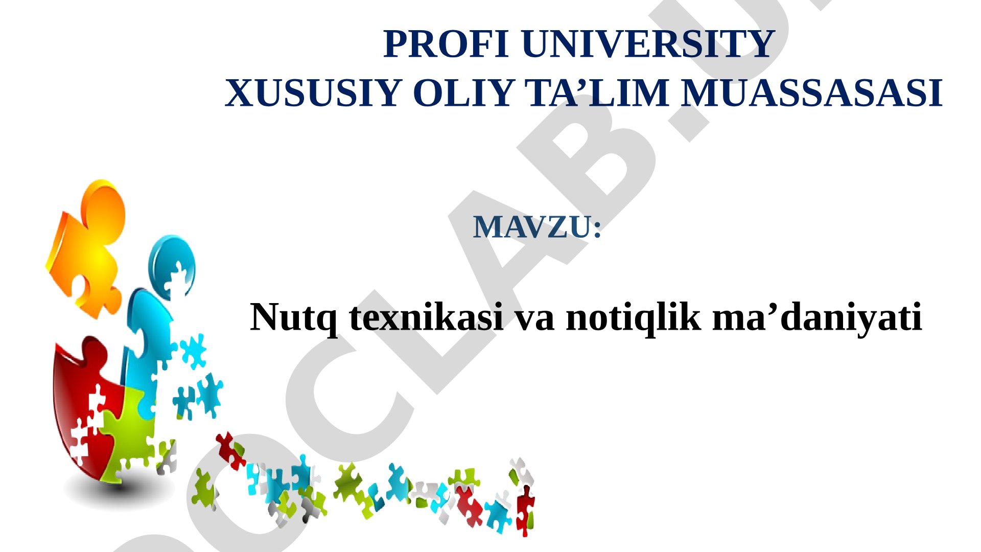 Nutq texnikasi va notiqlik madaniyati