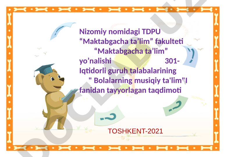Maktabgacha ta'lim tashkilotlarida musiqa cholg'u asboblarida ijroga o'rgatish