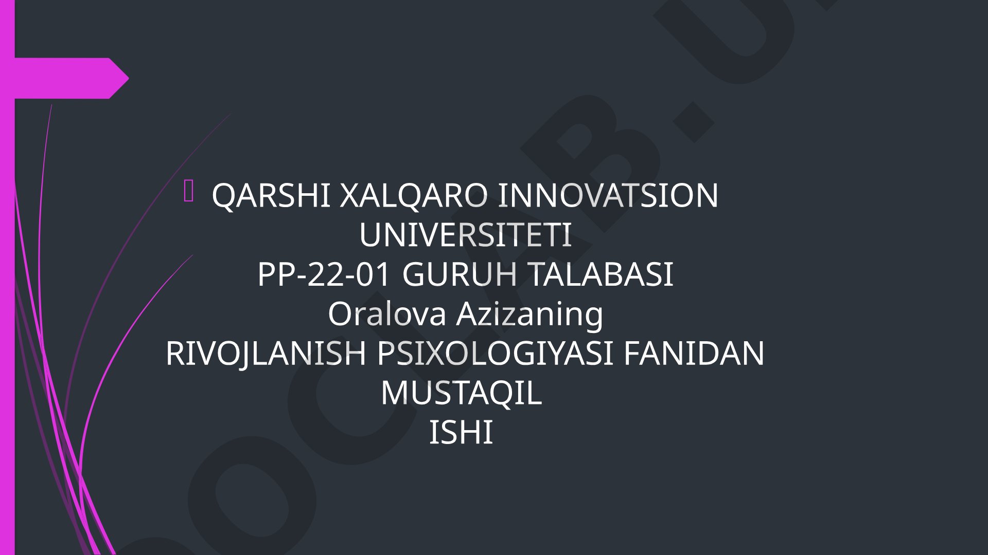 O’spirinlik davrida oquv faoliyati. O’spirinlarda kasb tanlash muammolari va yechimlar