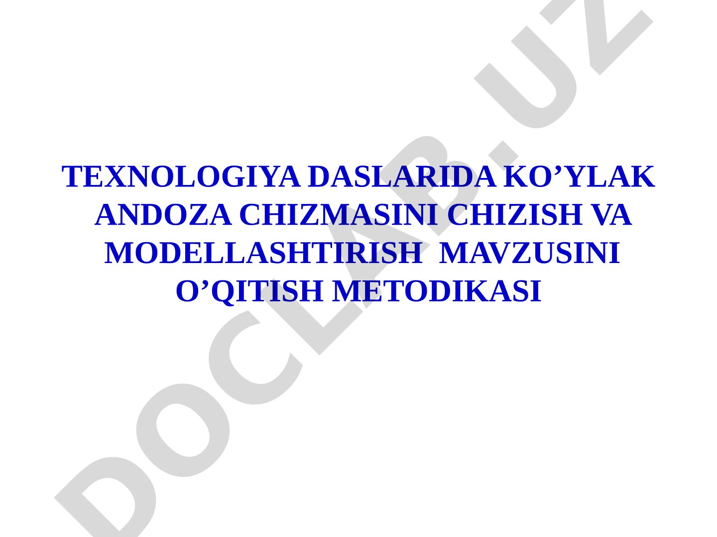 Texnologiya darslarida ko’ylak andoza chizmasini chizish va modellashtirish mavzusini o’qitish metodikasi