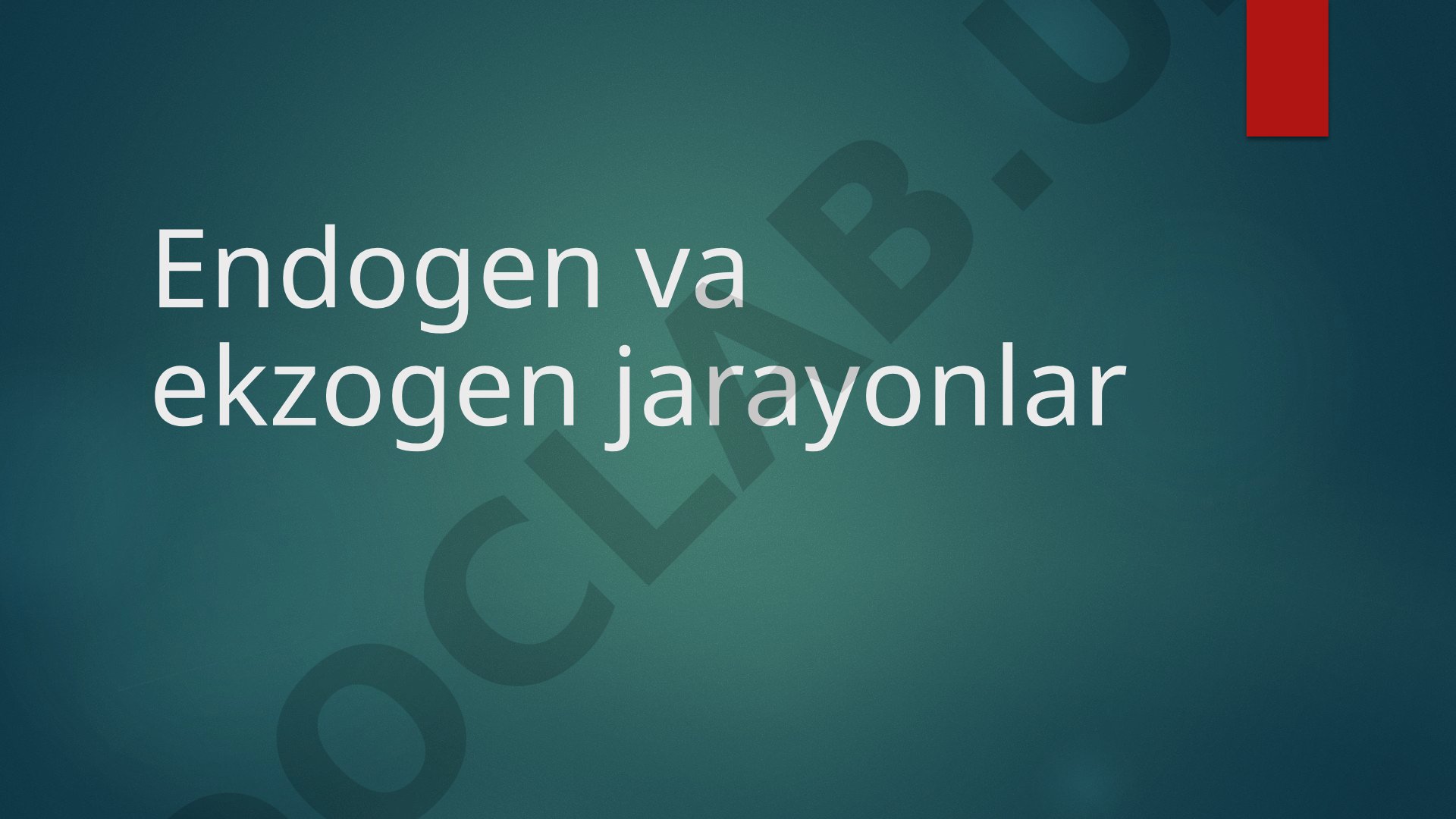 Endogen va ekzogen jarayonlar
