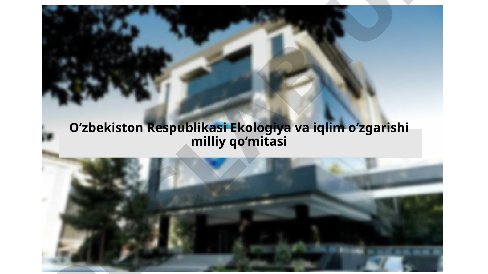 Ekologiya va iqlim o'zgarishi milliy qo'mitasining huquqiy maqomi