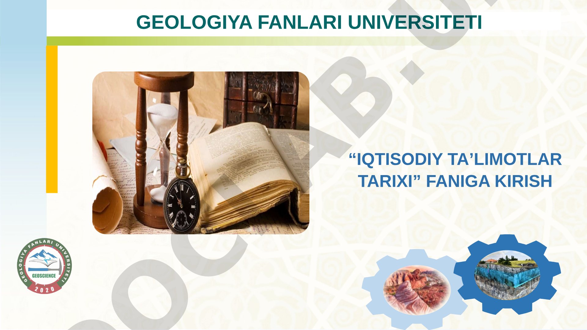 Iqtisodiy ta'limotlar tarixi faniga kirish