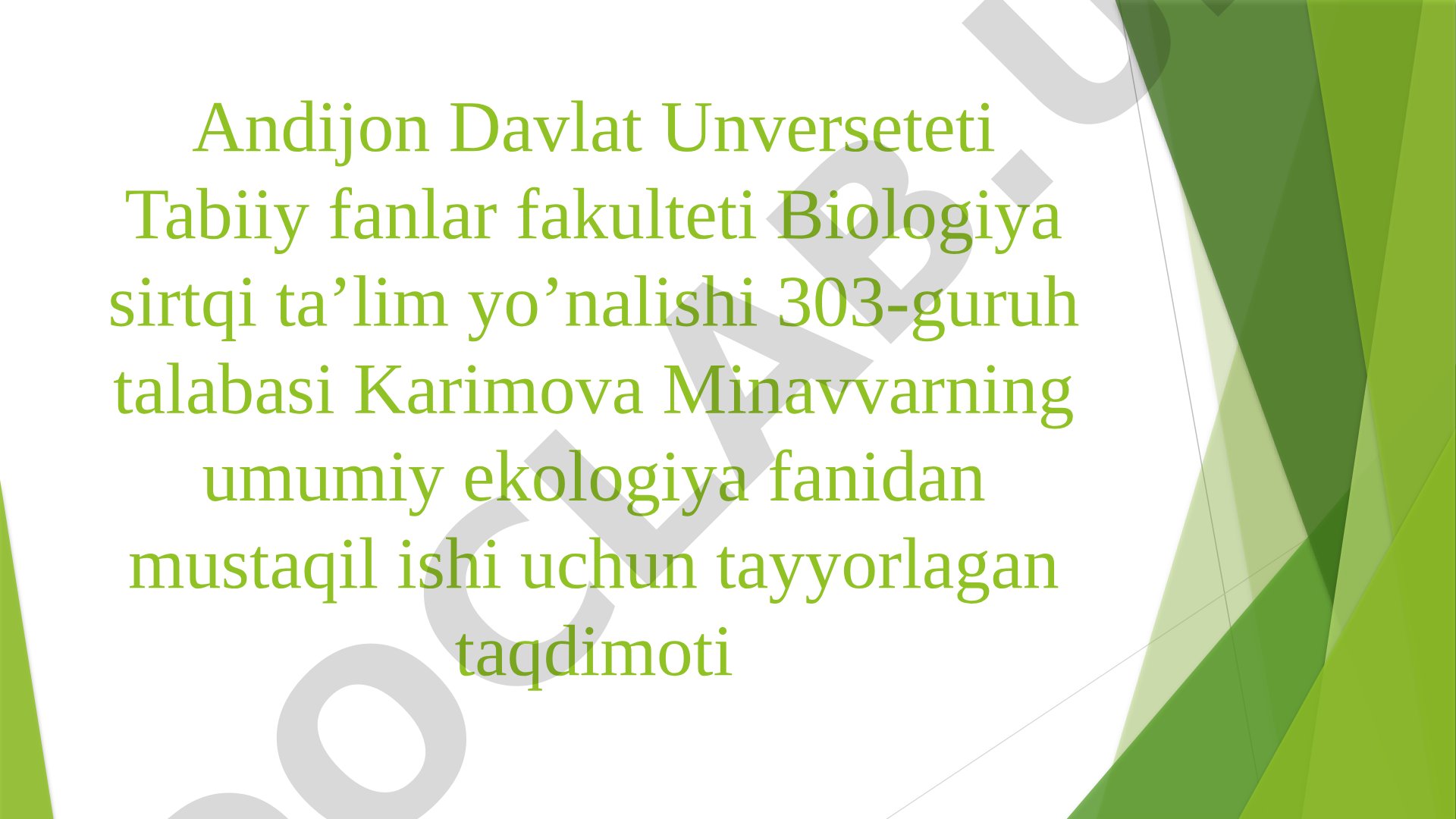 Ekotizimlarning funksionalligi, biologik mahsuldorligi, dinamikasi va suksessiyasi