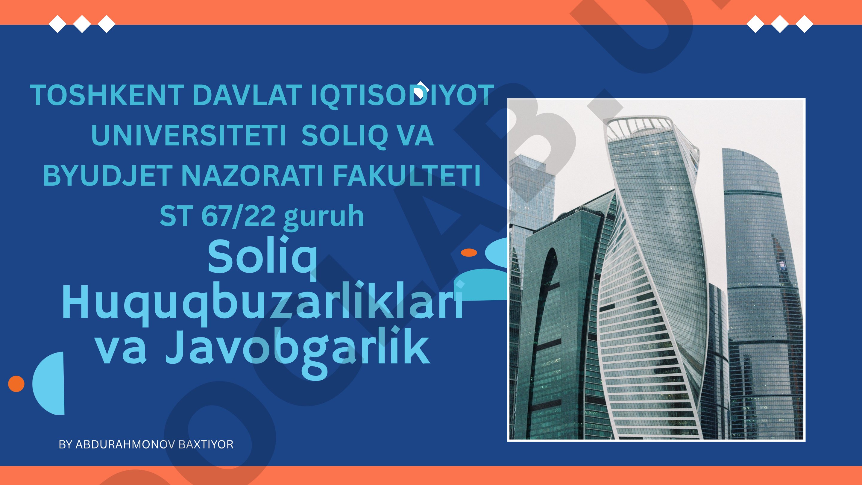 Soliq huquqbuzarliklari va javobgarlik