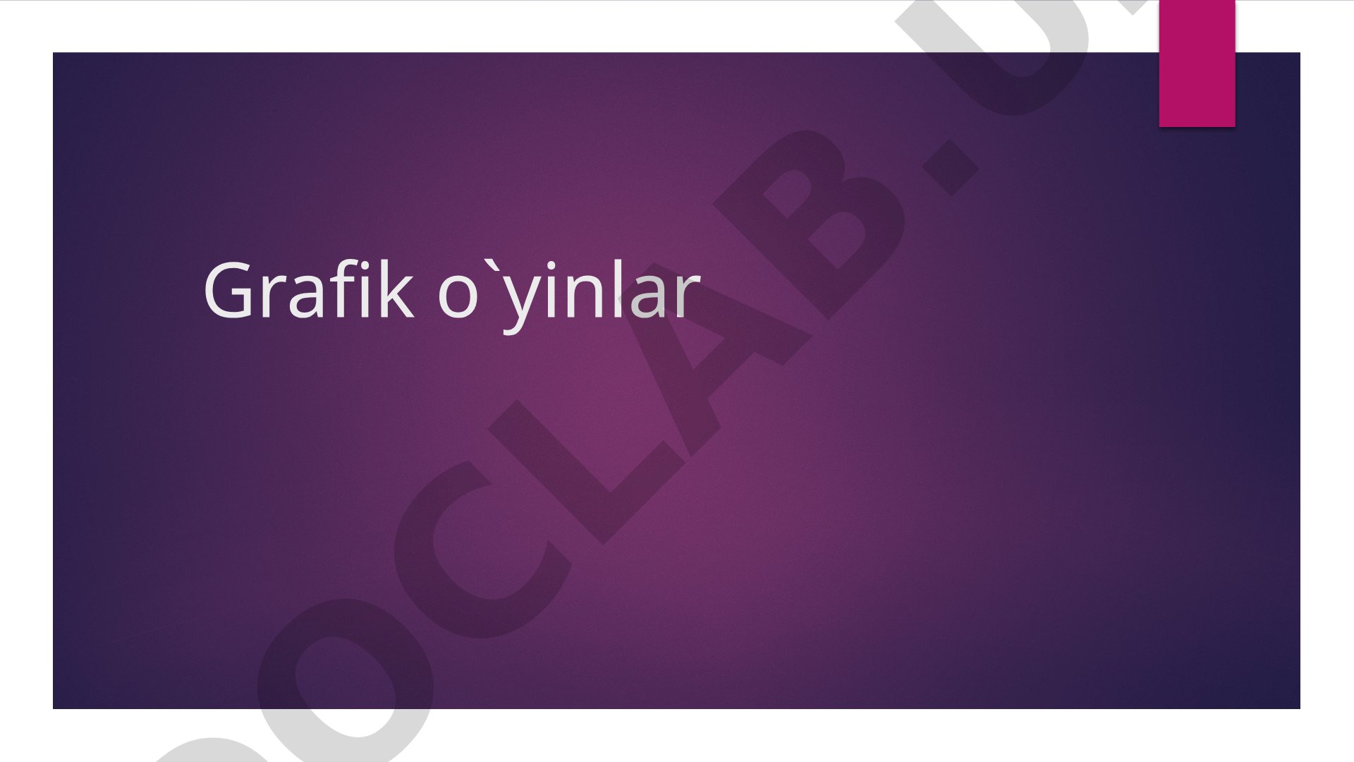 Grafik o'yin yaratish rejasi: g'oya, mexanika, talablar, dasturlash, dizayn, prototip