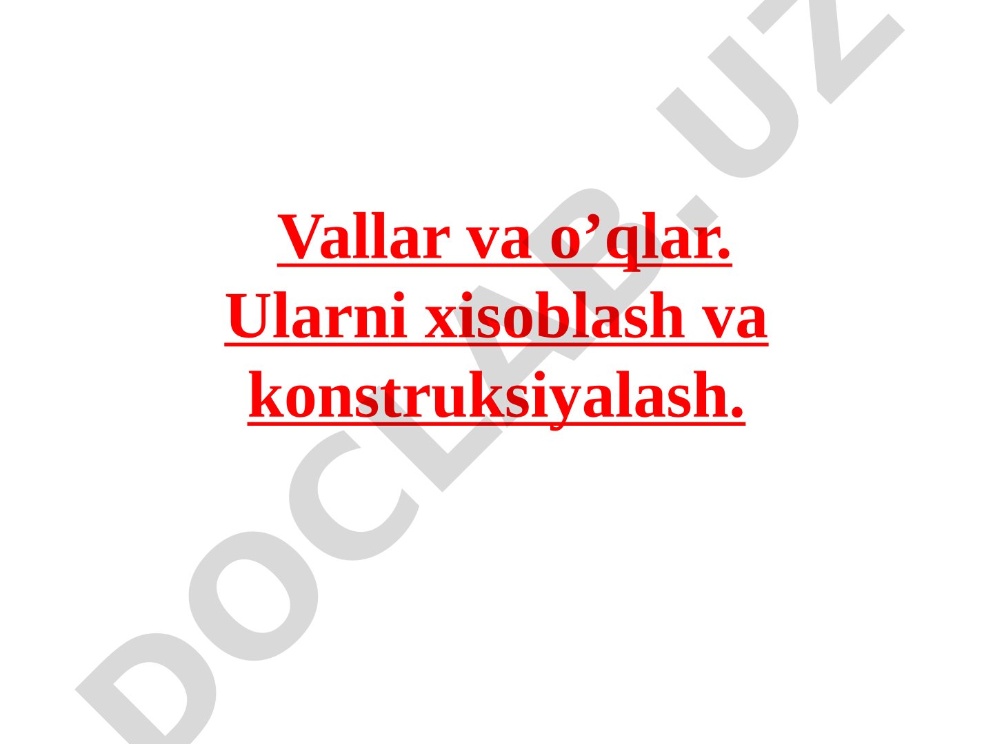 Vallar va o’qlar. Ularni xisoblash va konstruksiyalash.