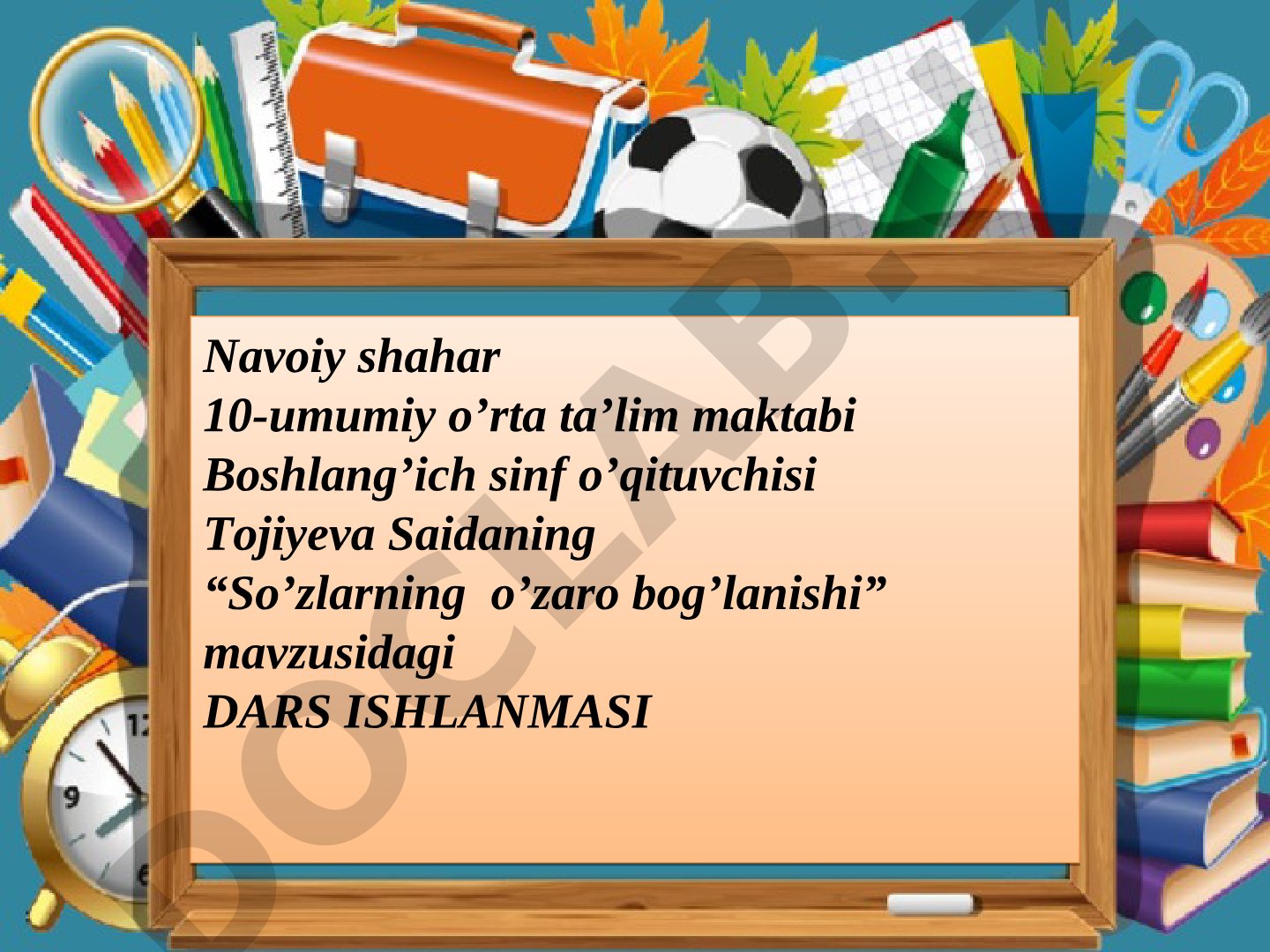 So’zlarning o’zaro bog’lanishi