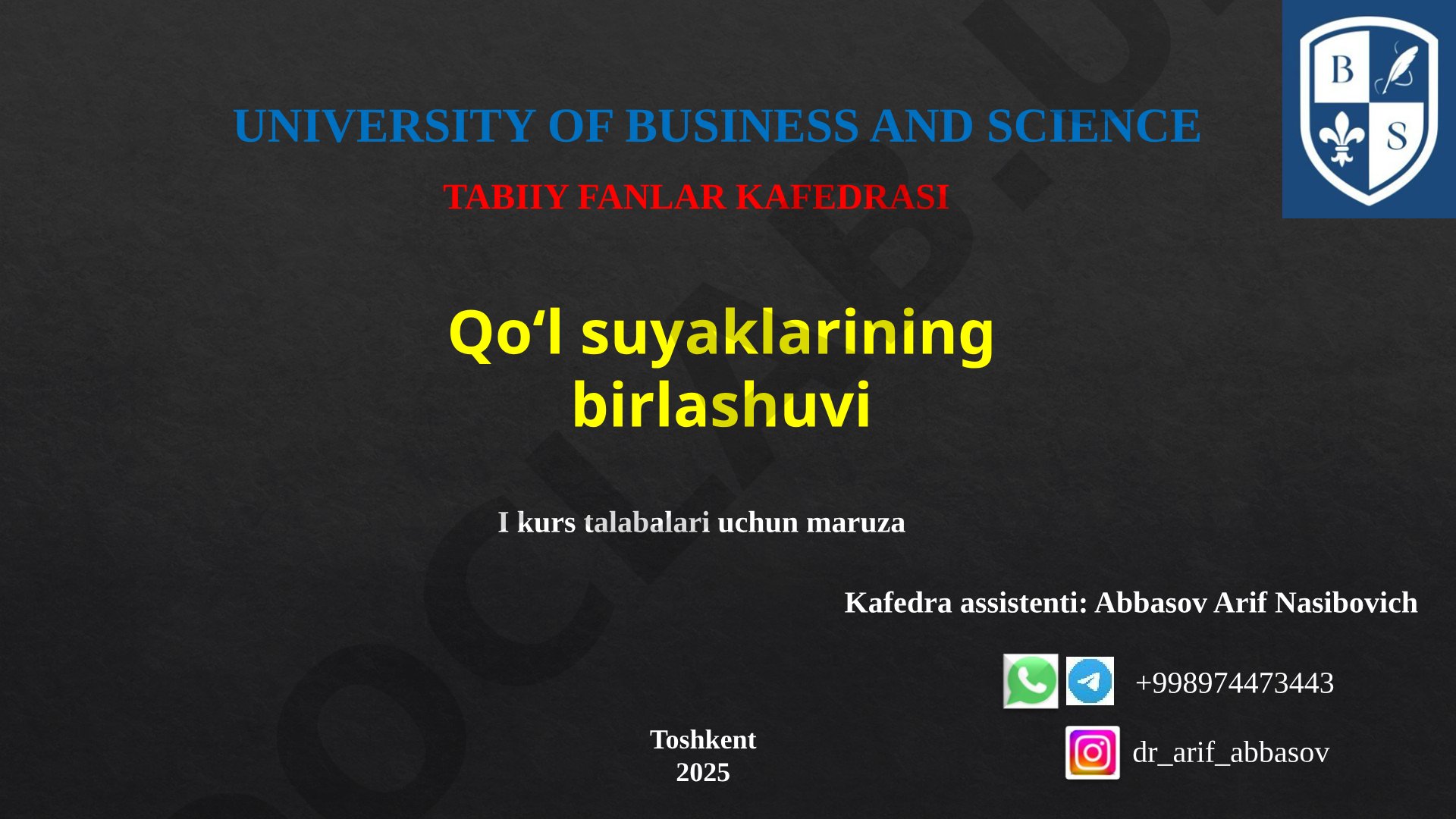 Qo'l suyaklarining birlashuvi, bo'g'imlar va ularning tuzilishi bayon etilgan