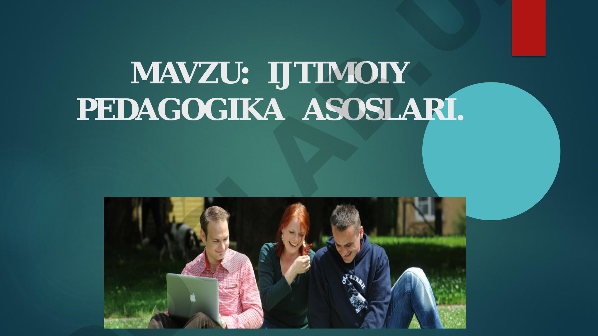 Ijtimoiy pedagogika asoslari