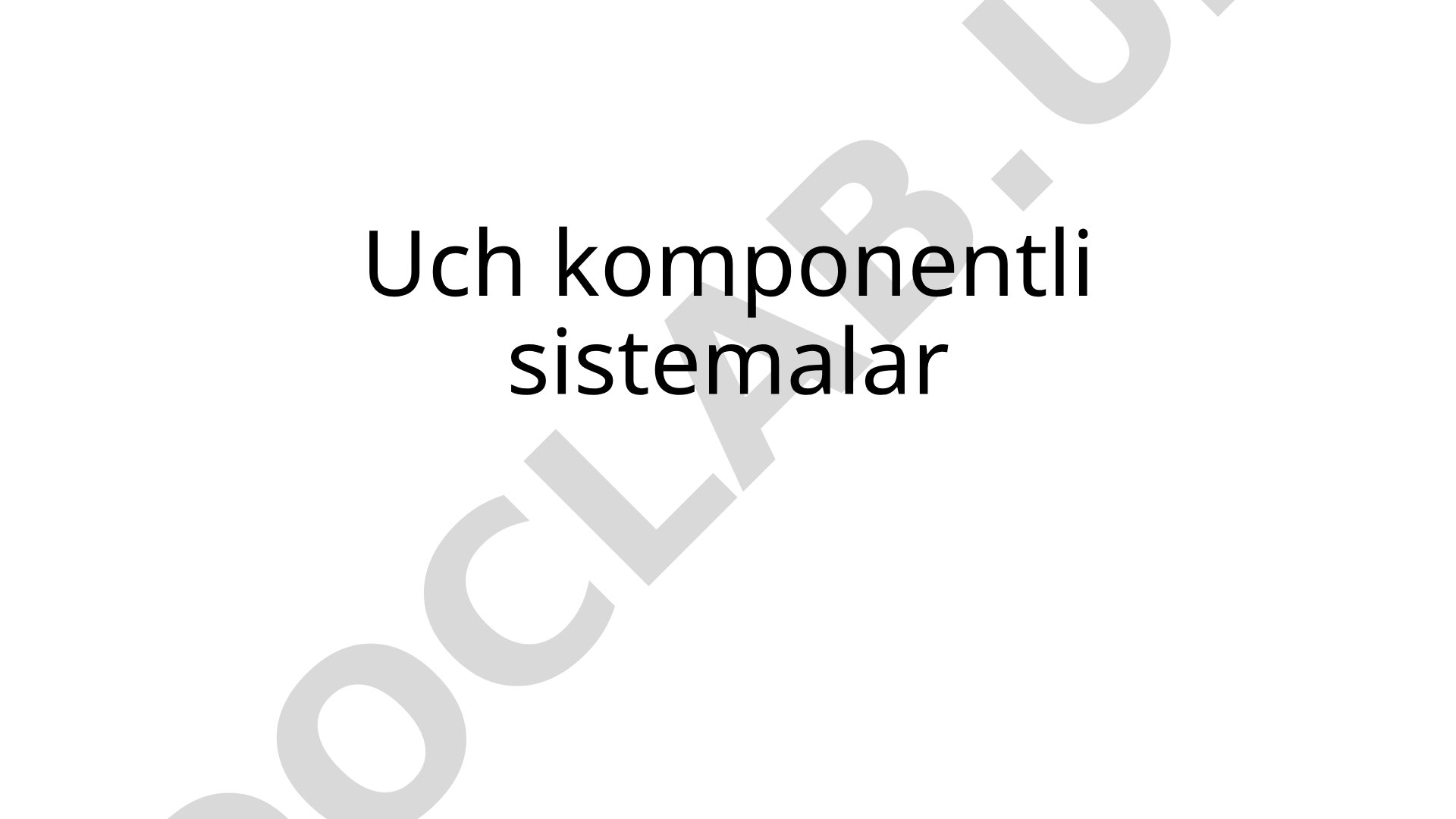 Uch komponentli sistemalarda fazalar muvozanati va nuqtalarni hisoblash