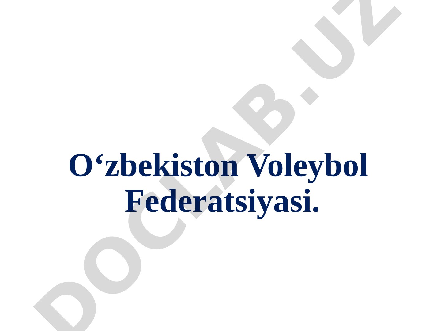Musobaqani tashkil qilish va o'tkazish asoslari