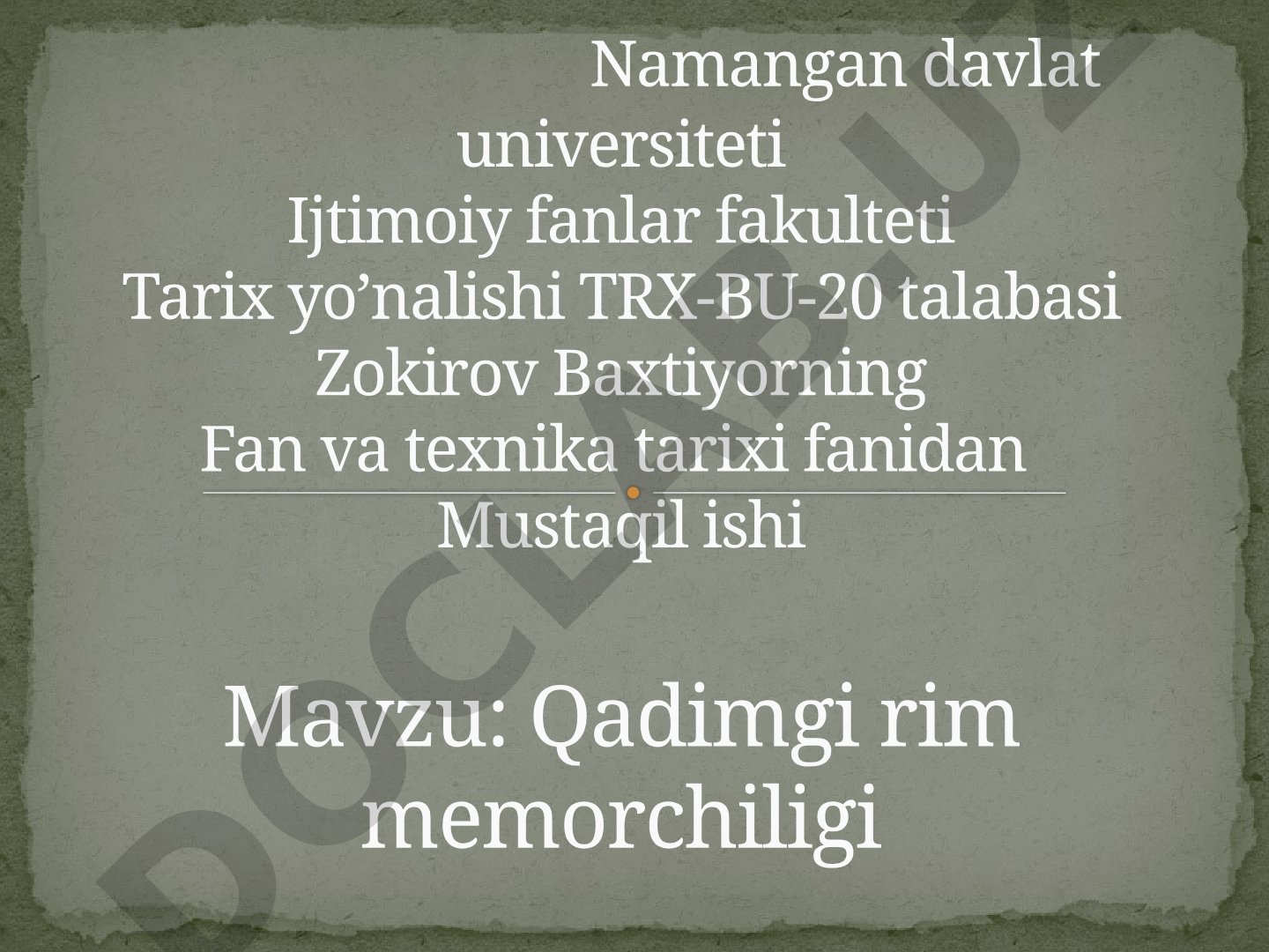 Qadimgi Rim me'morchiligi yodgorliklari, jumladan Kolizey haqida ma'lumot