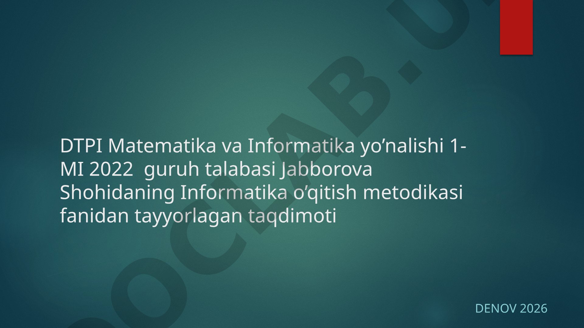 Informatikadan kechalar va Viktorinalar oʻtkazish uslubiyati