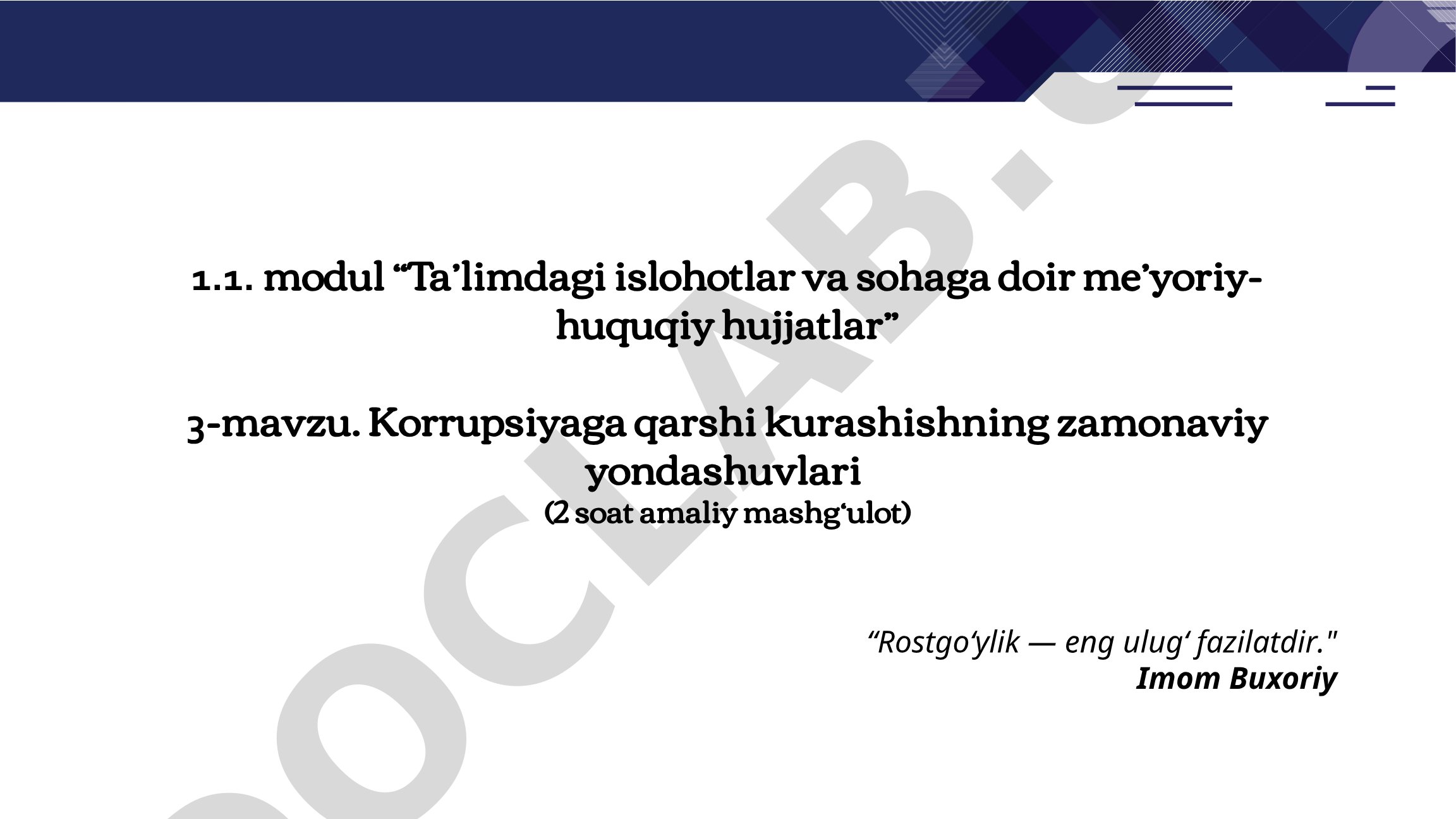 Korrupsiyaga qarshi kurashishning zamonaviy yondashuvlari