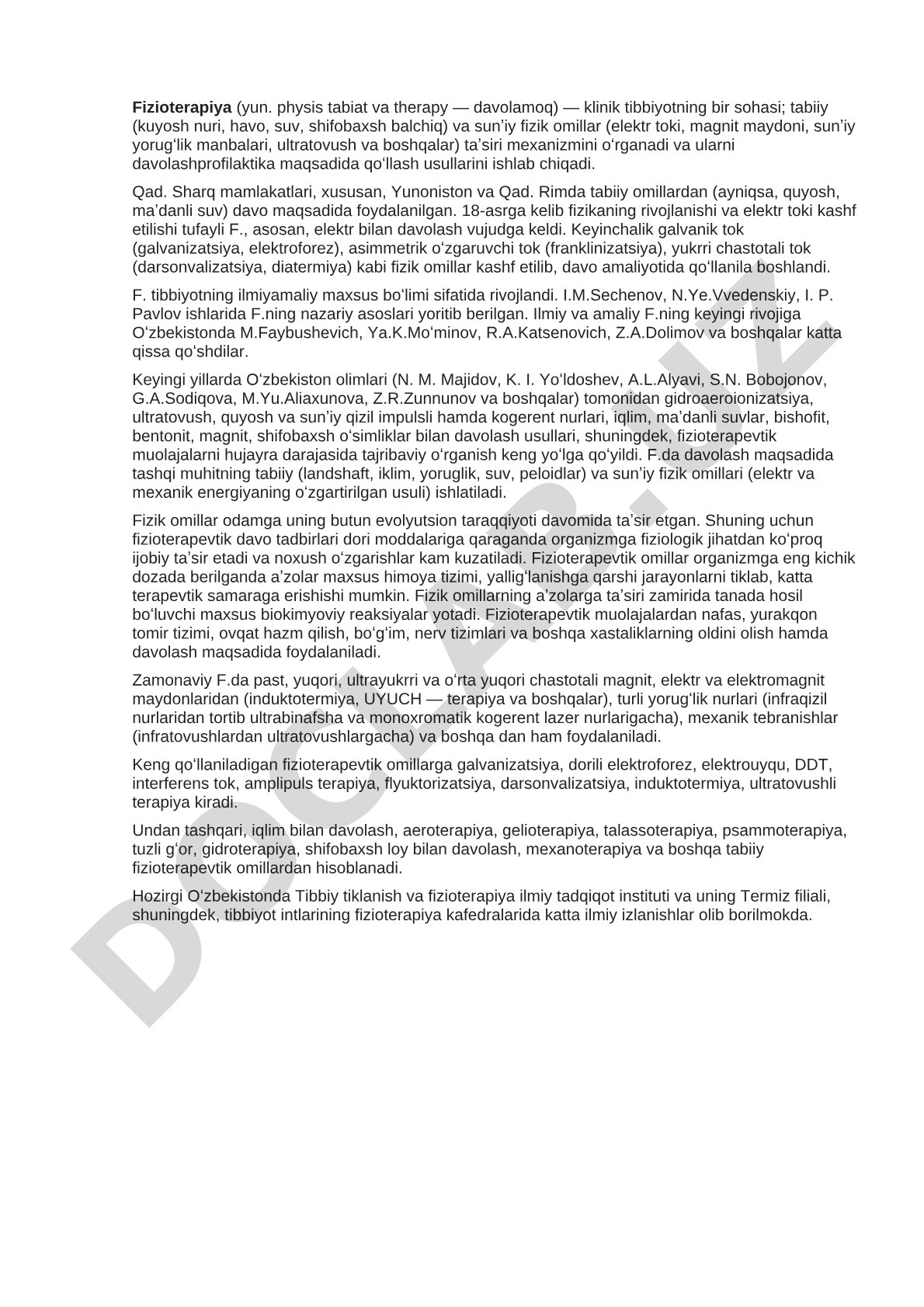 Fizioterapiya — klinik tibbiyot sohasi