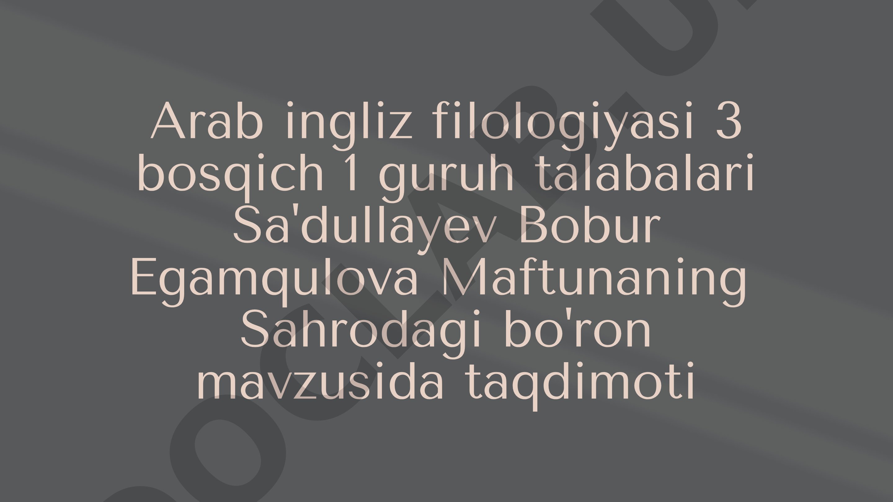 Sahrodagi bo'ron