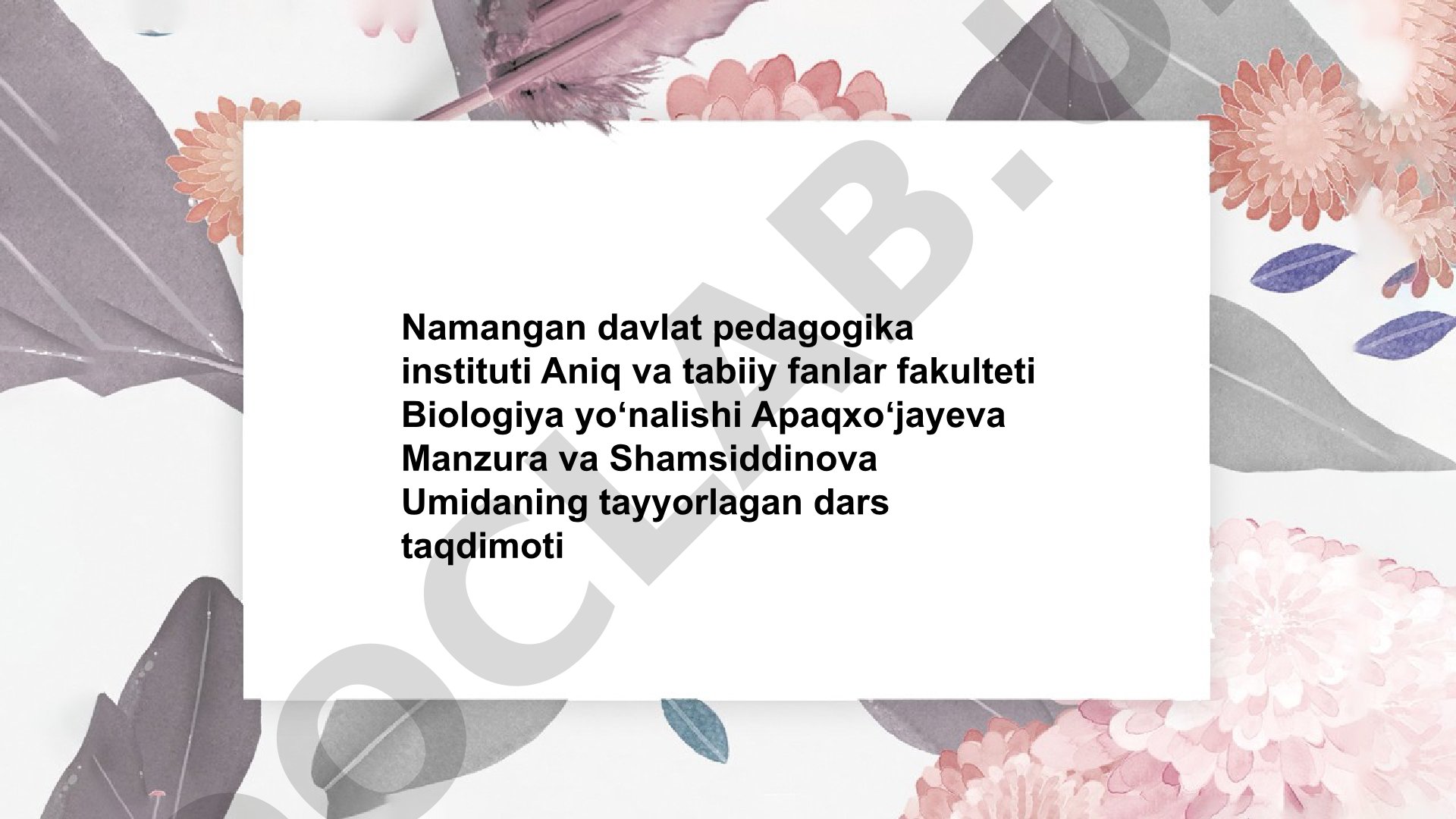 Meva tuzilishi va xillari bilan tanishish