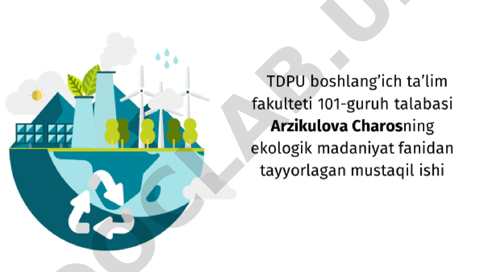 Ekologik omillar va ularning organizmlarga ta'siri