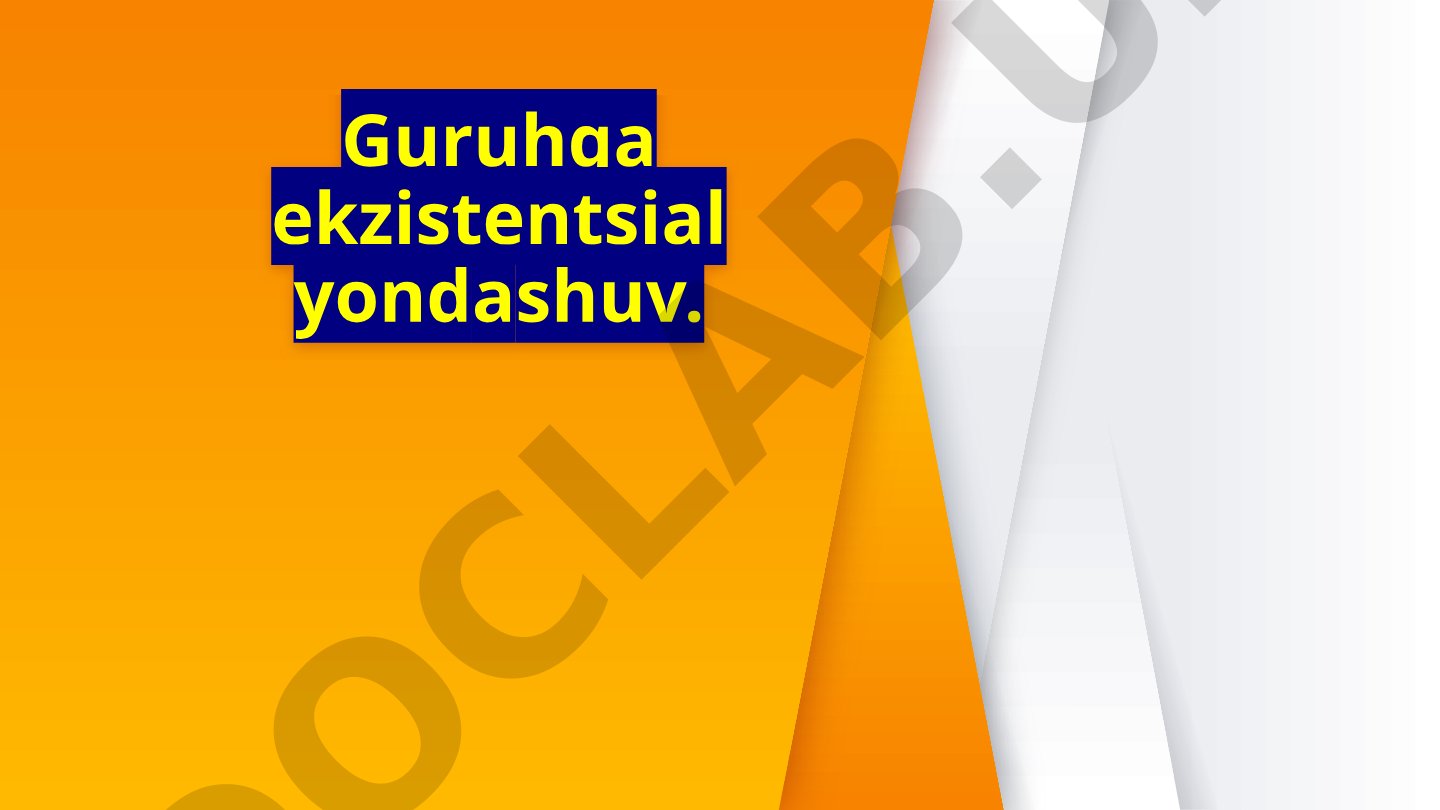 Ekzistentsial terapiyaning maqsadi, guruhning vazifalari va samaradorligi haqida