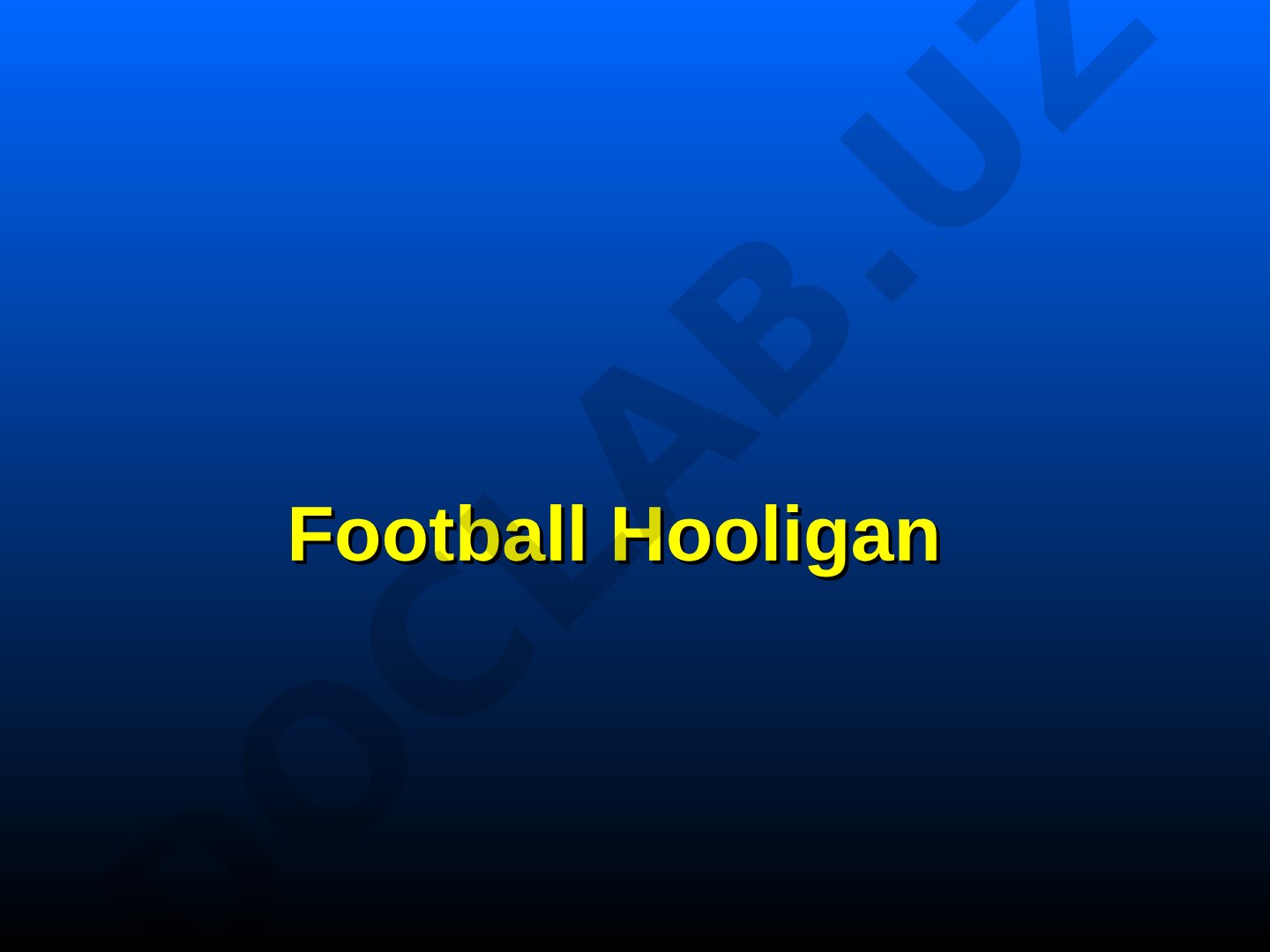 Football Hooliganism Causes and Hooligan Profiles