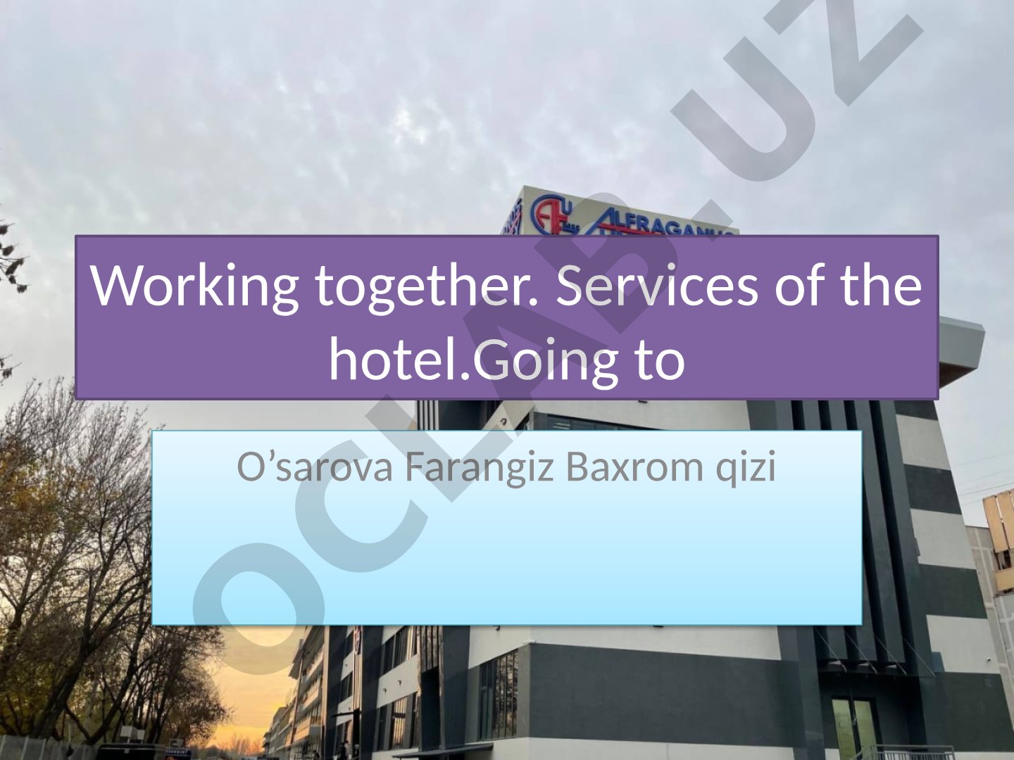 Hotel Services presentation template