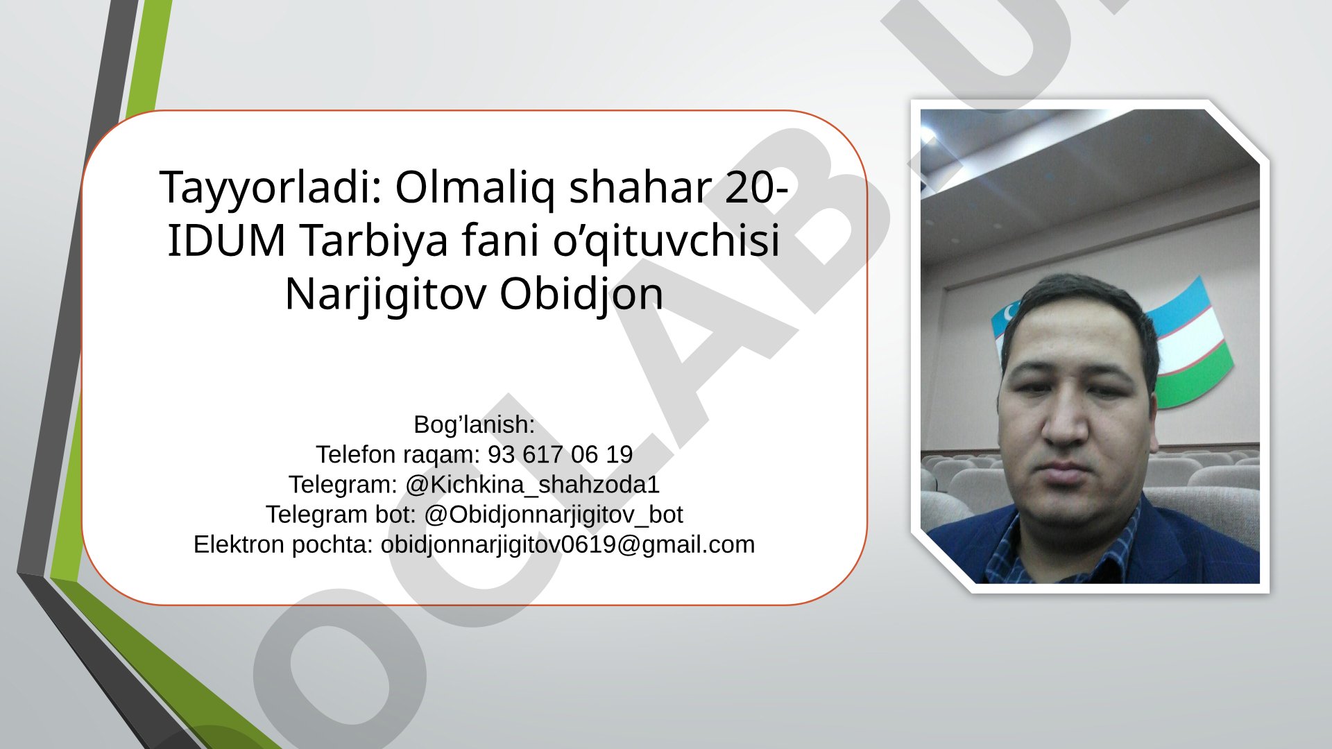 TUSHKUNLIK VA BESARANJOMLIKNI BOSHQARISH