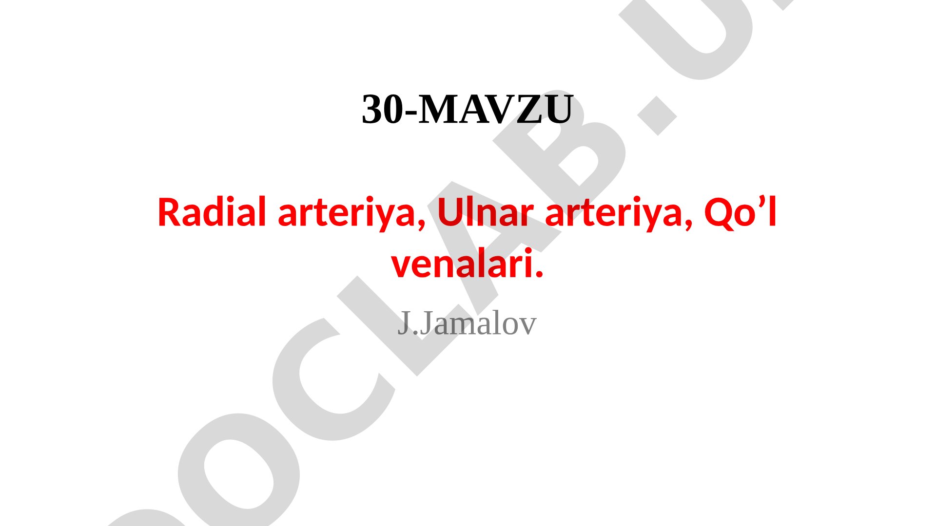 Radial arteriya, Ulnar arteriya, Qo’l venalari