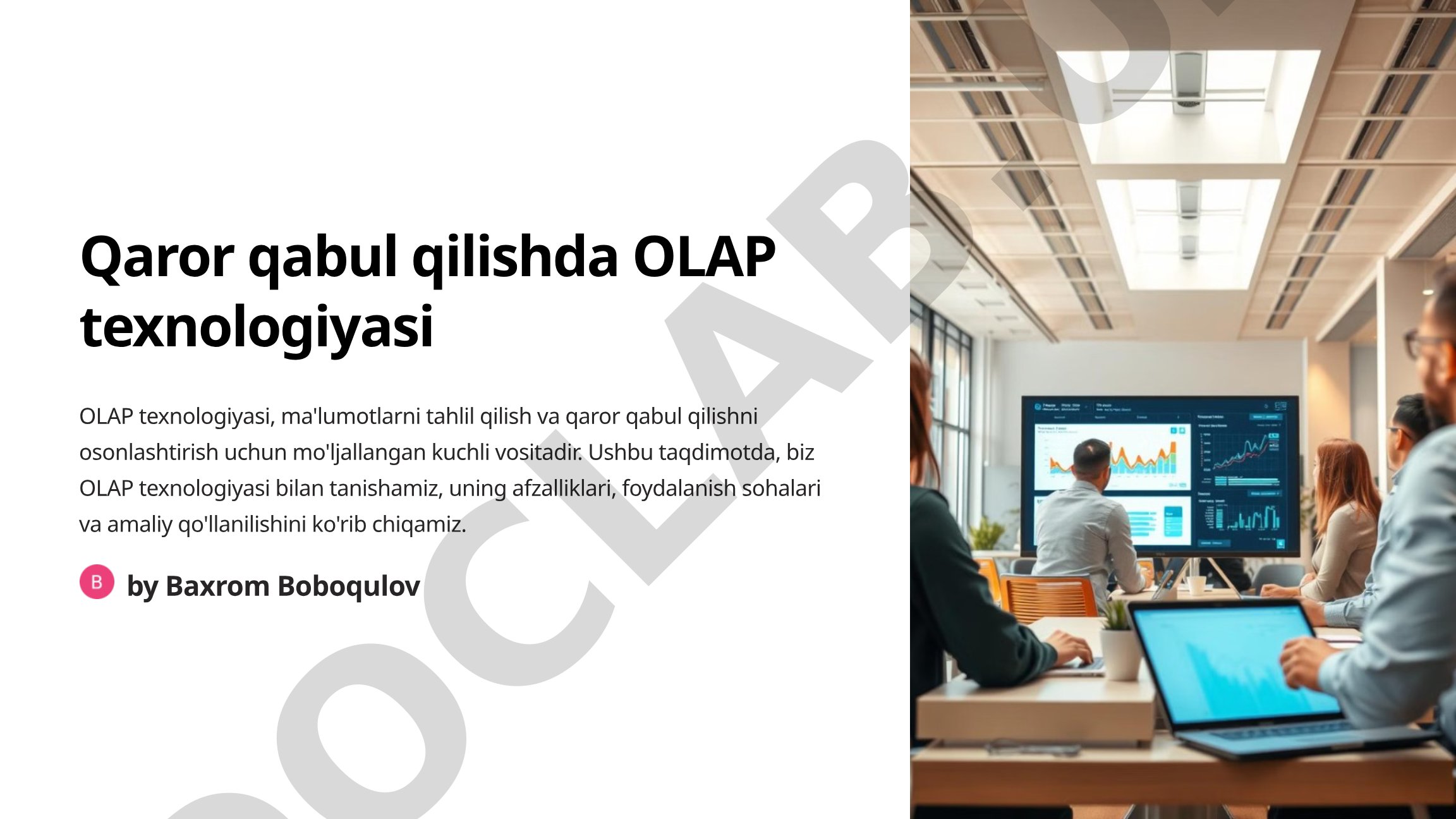 Qaror qabul qilishda OLAP texnologiyasi