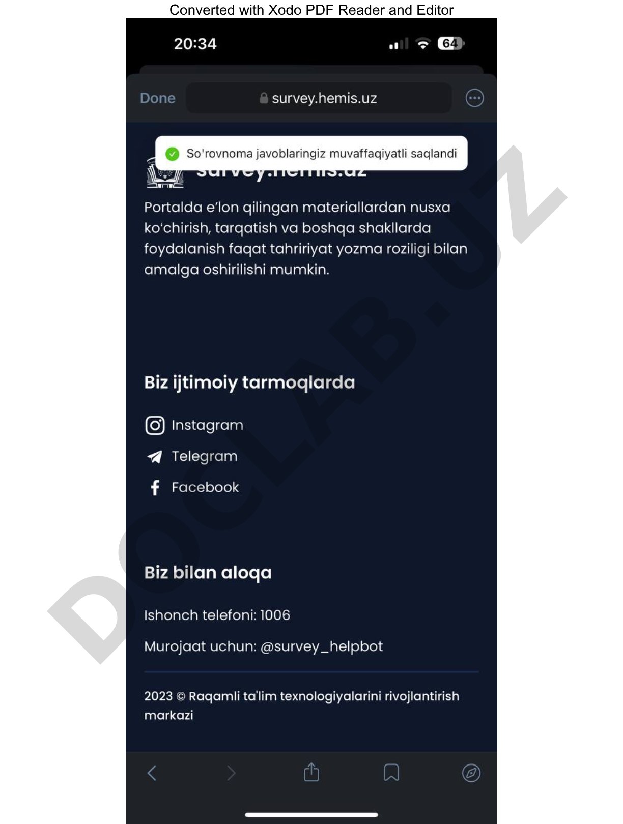 Xodo PDF Reader and Editor Watermark