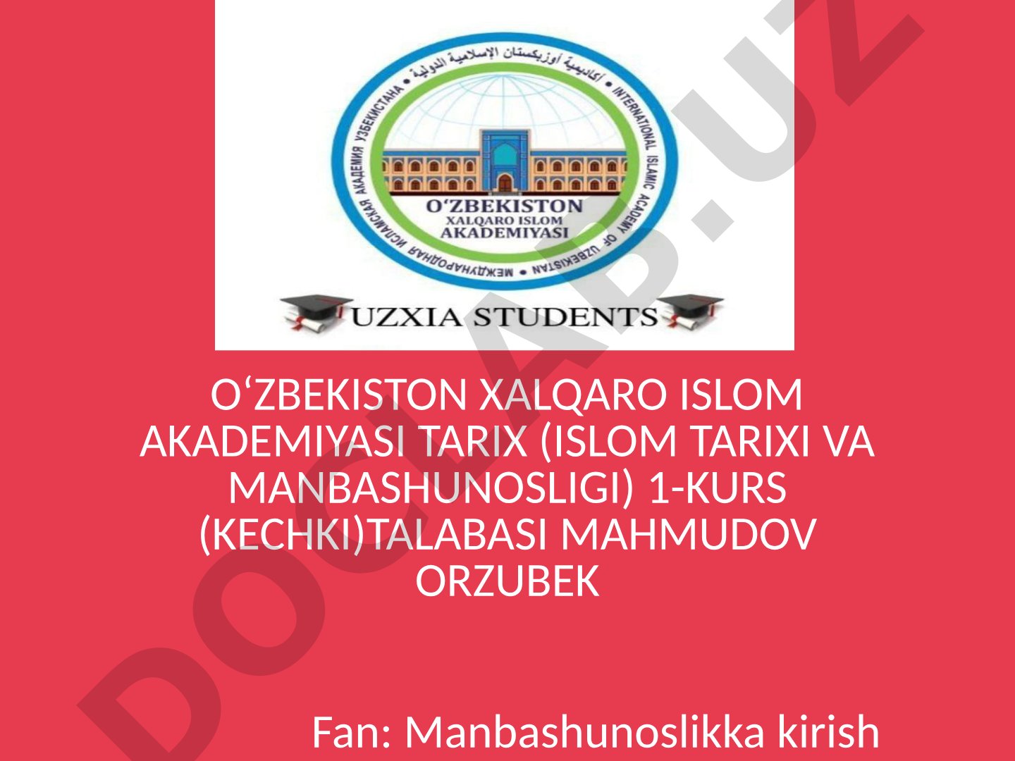 V.V. Bartoldning markaziy osiyo tarixiga oid ilmiy merosi