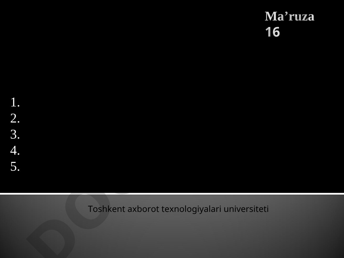Massivlar uchun umumiy algoritmlar