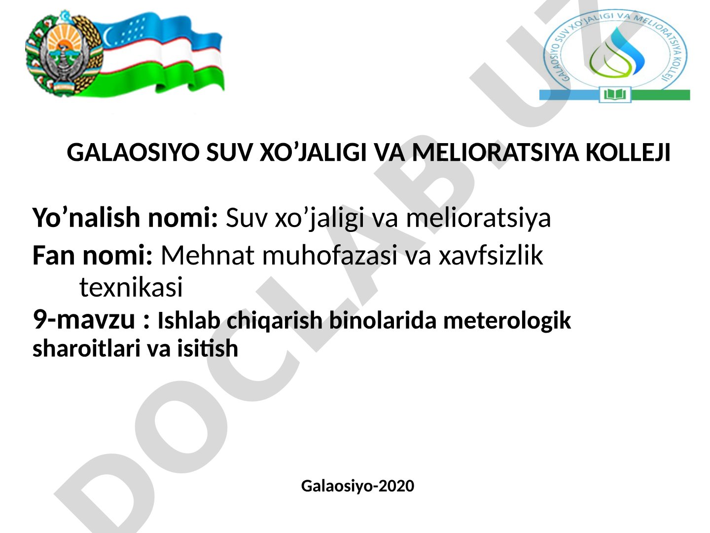 Ishlab chiqarish binolarida meterologik sharoitlari va isitish