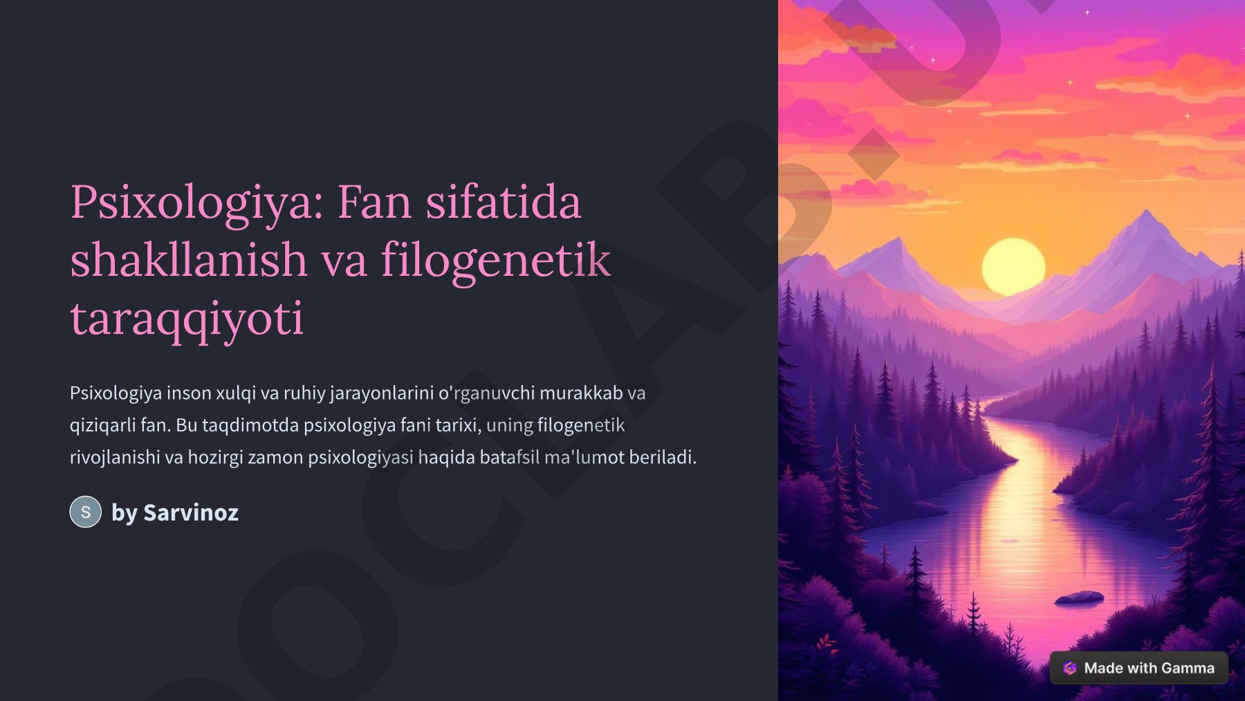 Psixologiya: Fan sifatida shakllanish va filogenetik taraqqiyoti