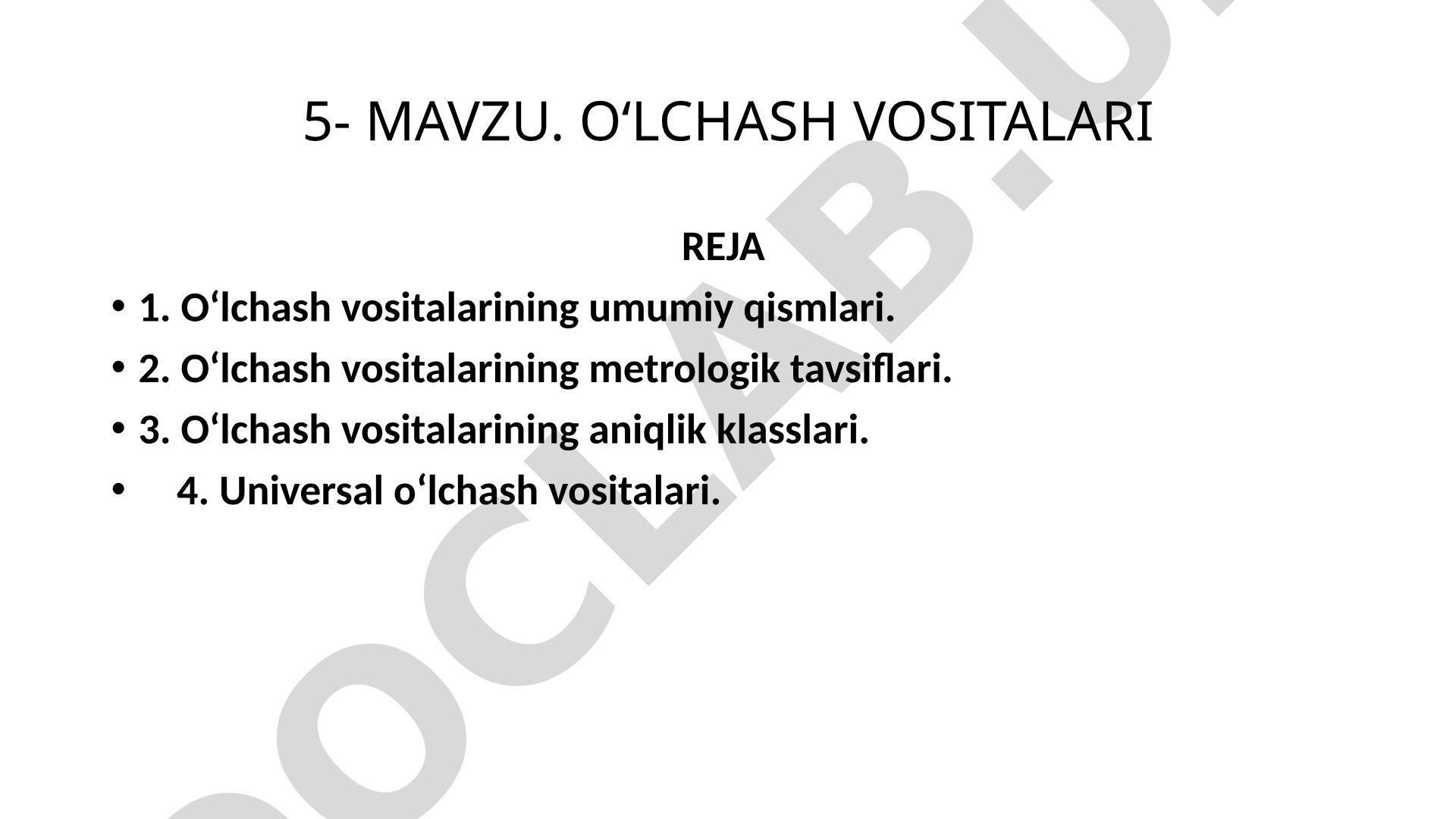 O‘lchash vositalari